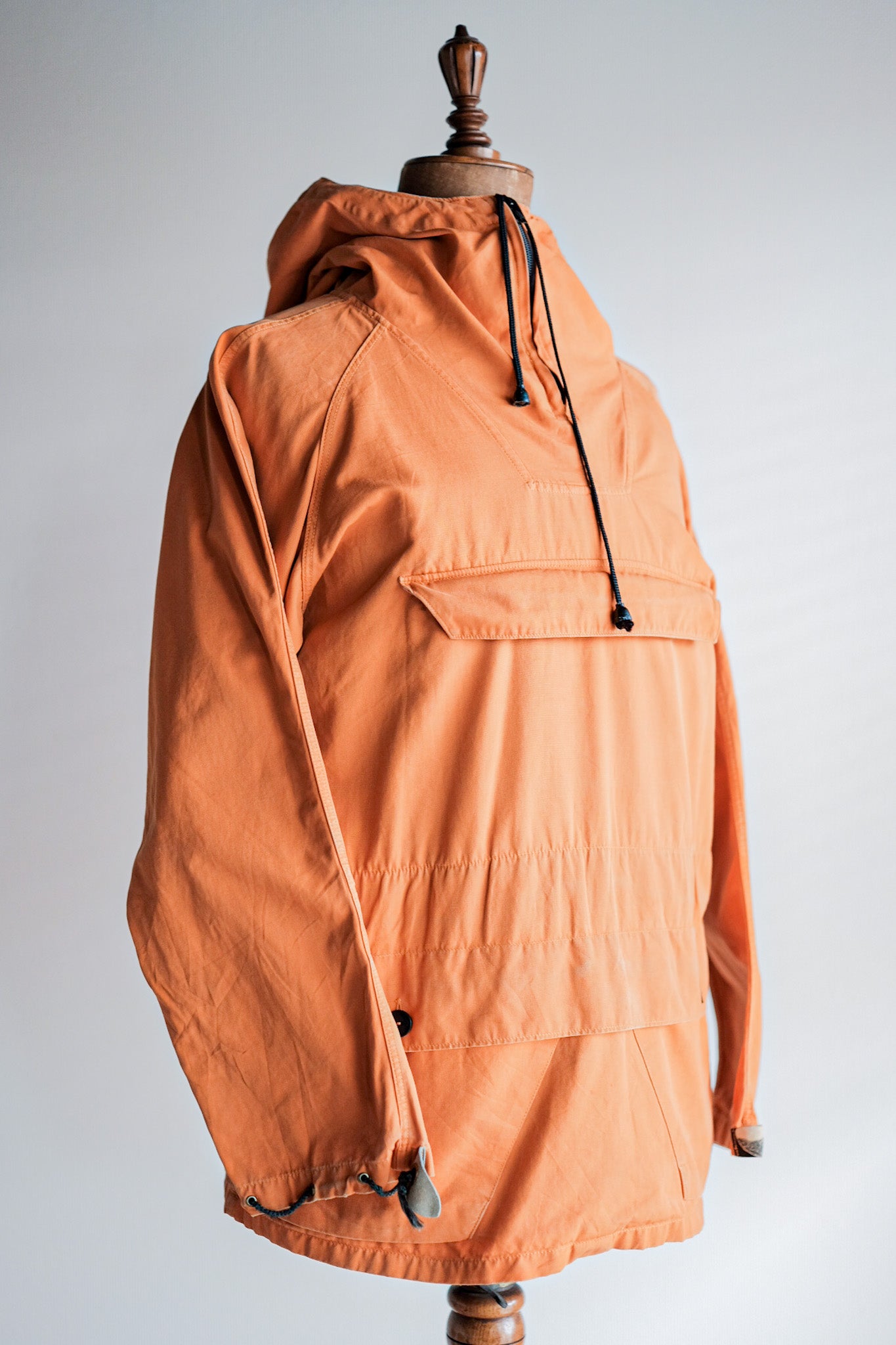 【~70's】Europe Vintage Orange Cotton Smock