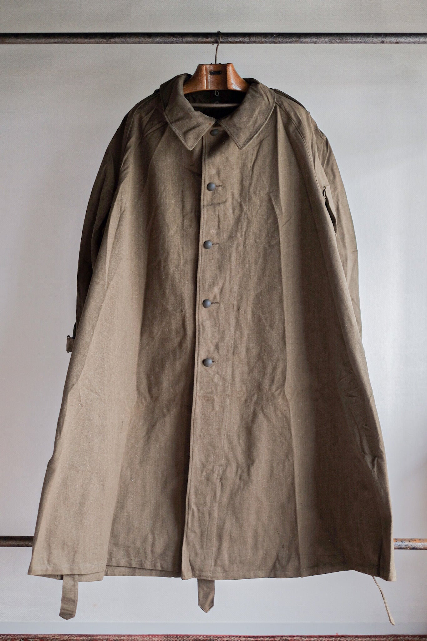 【~50's】French Army M35 Motorcycle Coat "Cotton Linen Type" "Dead Stock"