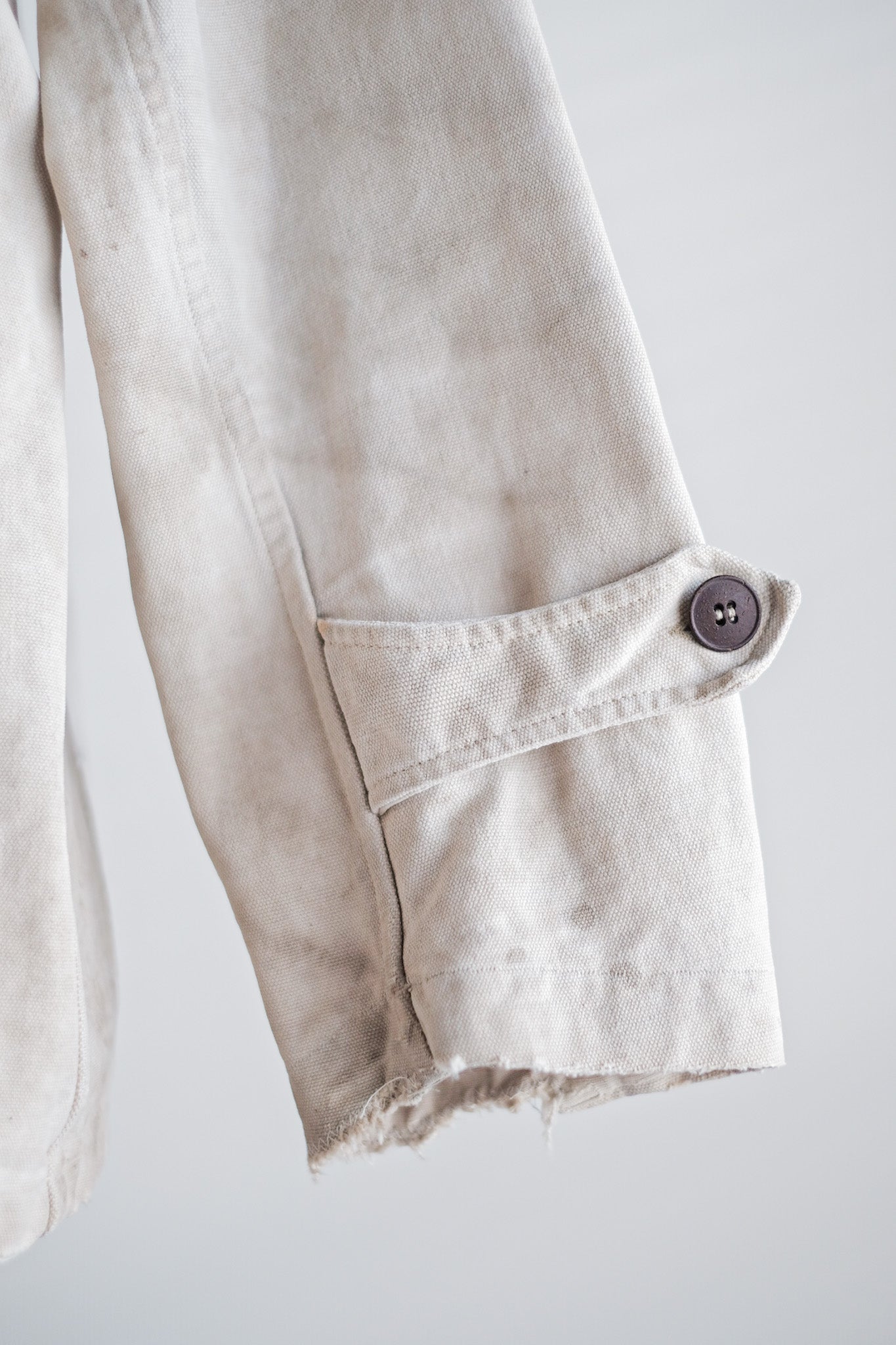 【~50's】French Vintage White Cotton Canvas Work Jacket