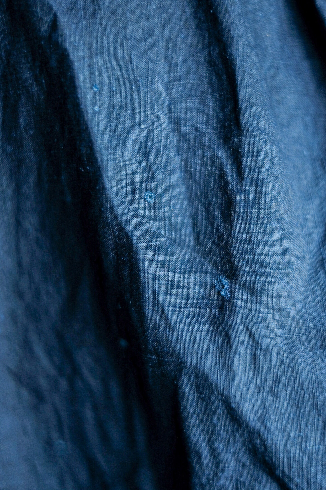 【Early 20th C】French Antique Indigo Linen Smock "Biaude"