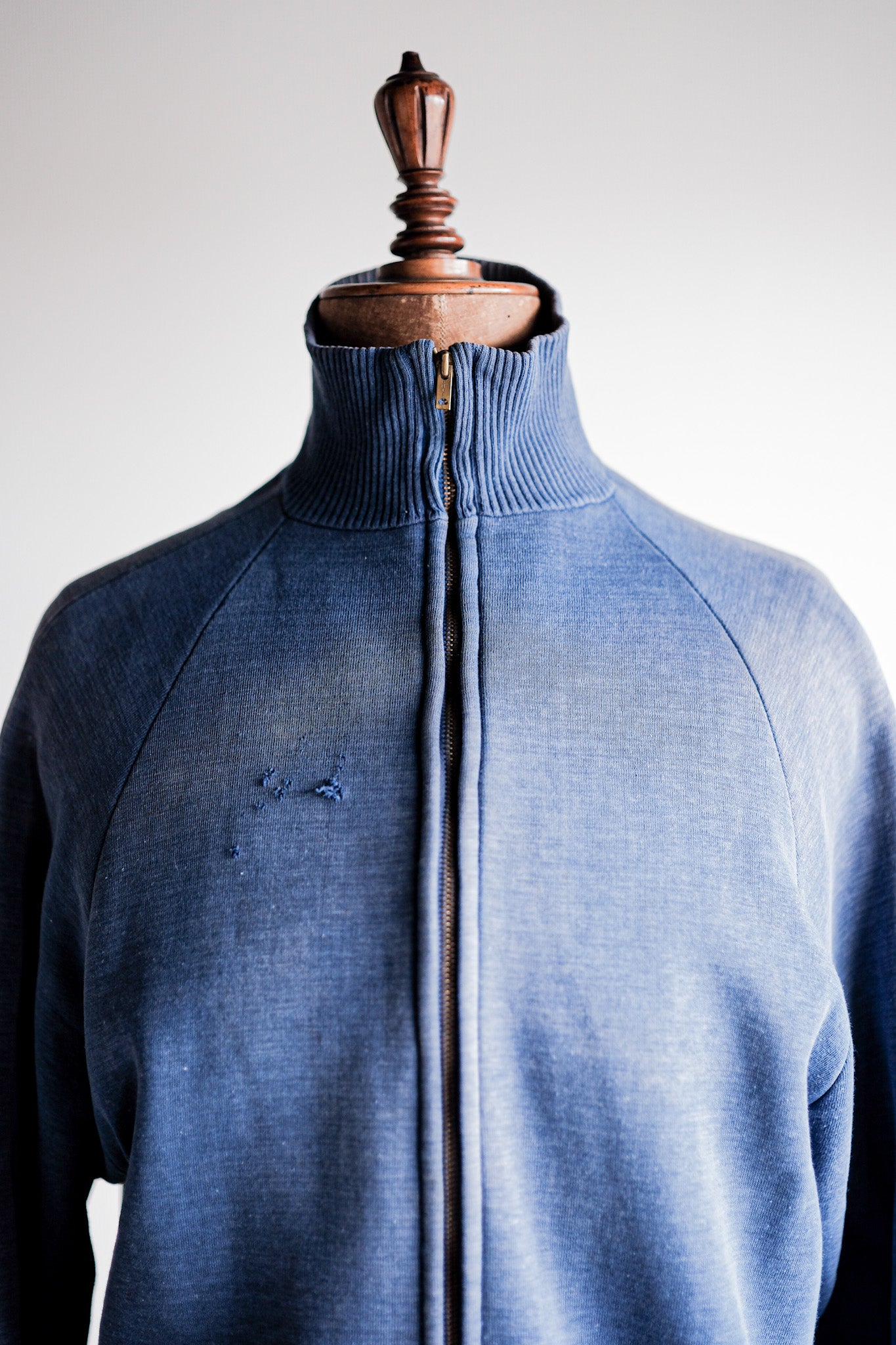 【~60's】French Vintage Full Zip Cotton Sweatshirt
