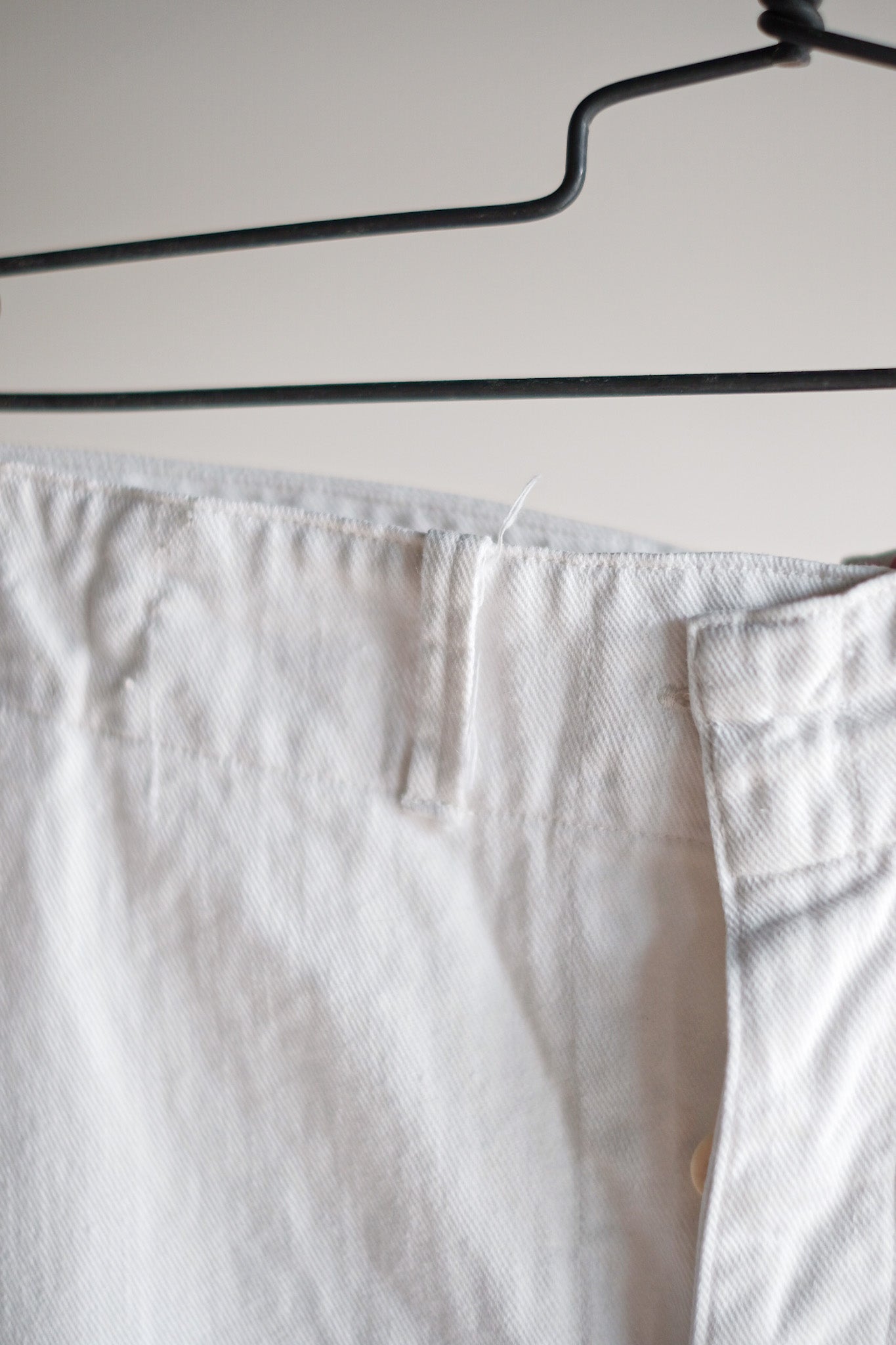 【~40's】German Vintage White Cotton Work Pants