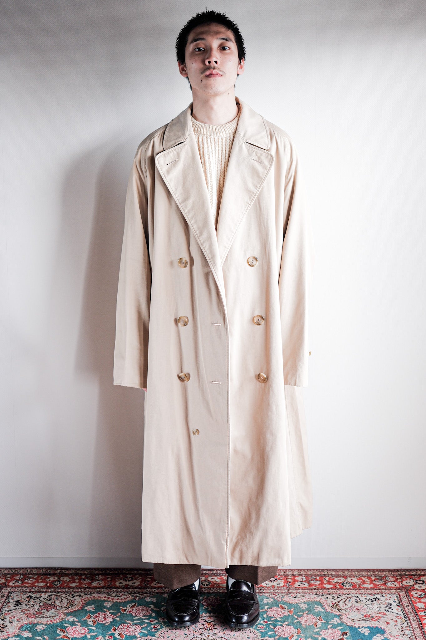 【~70's】Vintage Burberry's Single Raglan Double Breasted Coat "LODEN-FREY 別注"