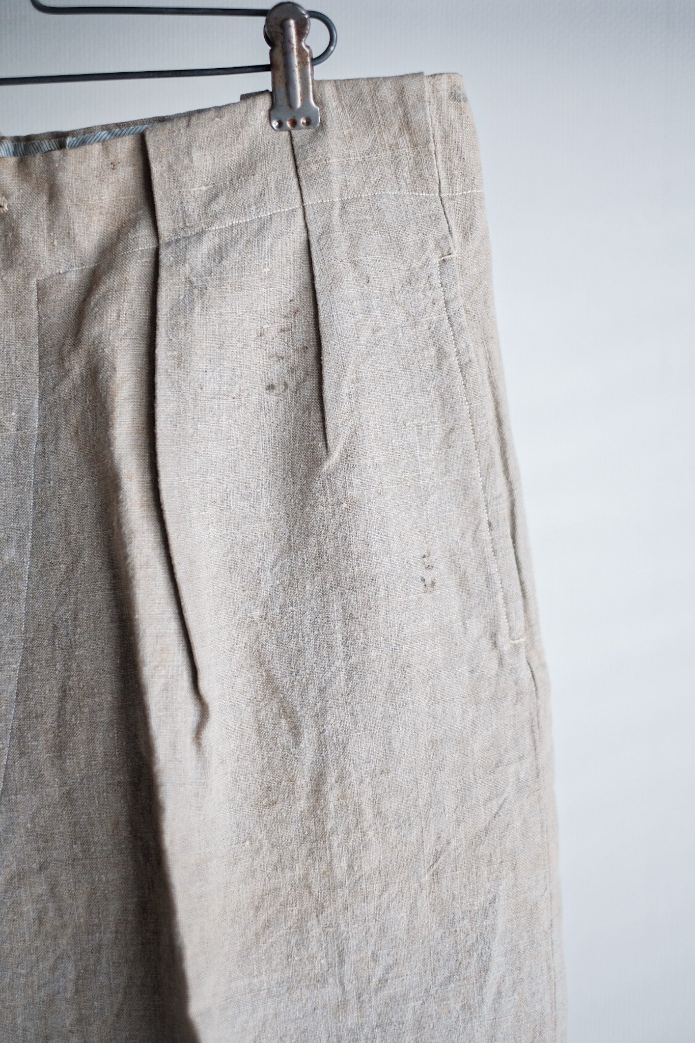 【~40's】French Vintage Linen Trousers