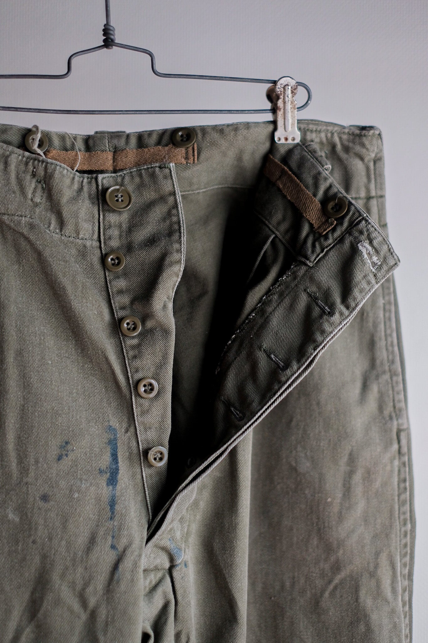 【~60's】British Army Green Drill Trousers