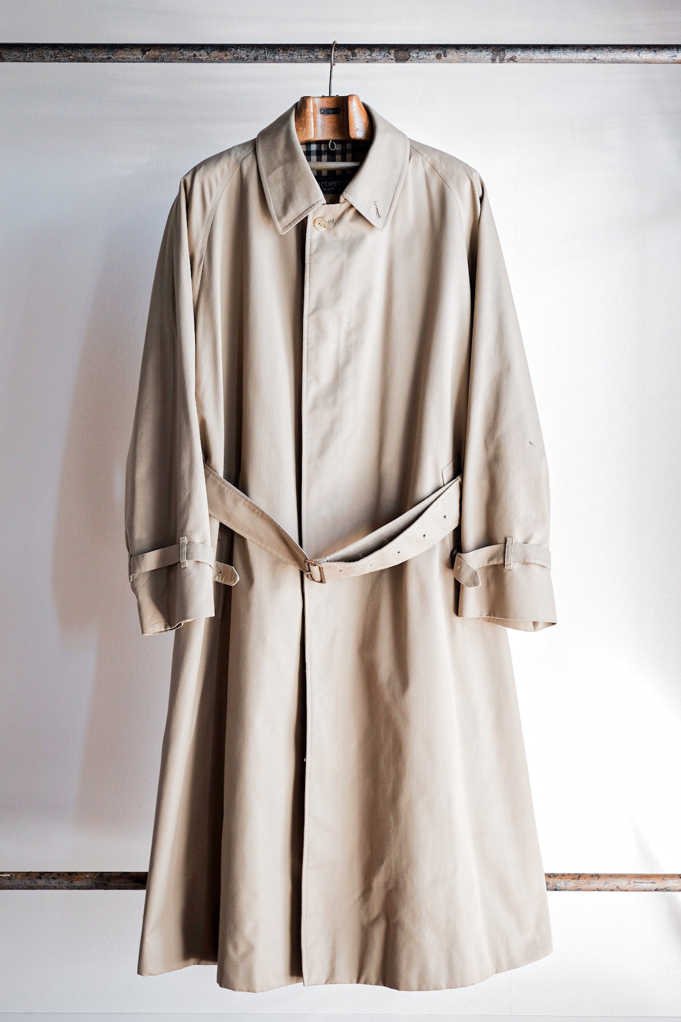 【~80's】Vintage Burberry's Single Raglan Rider Coat Size.52RL