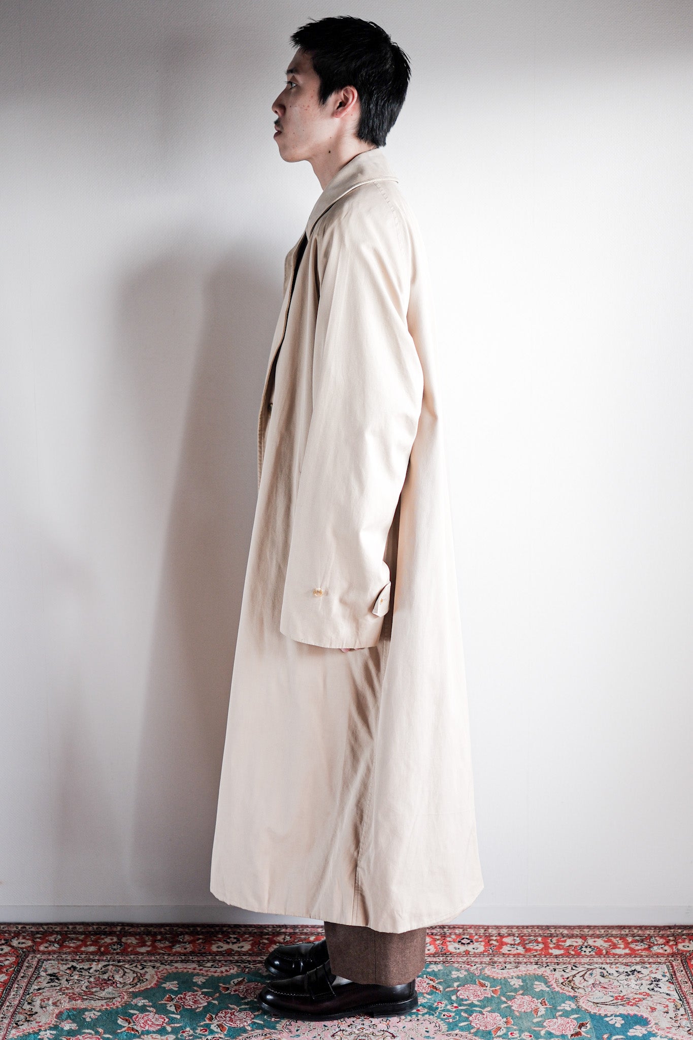 【~70's】Vintage Burberry's Single Raglan Double Breasted Coat "LODEN-FREY 別注"