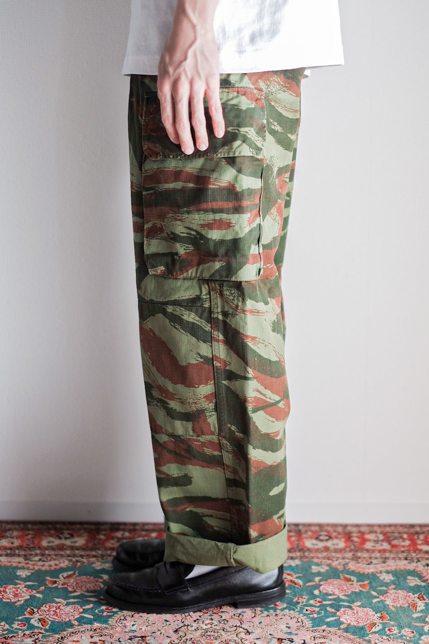 【~60's】French Army M47 Lizard Camo Field Trousers Size.76M