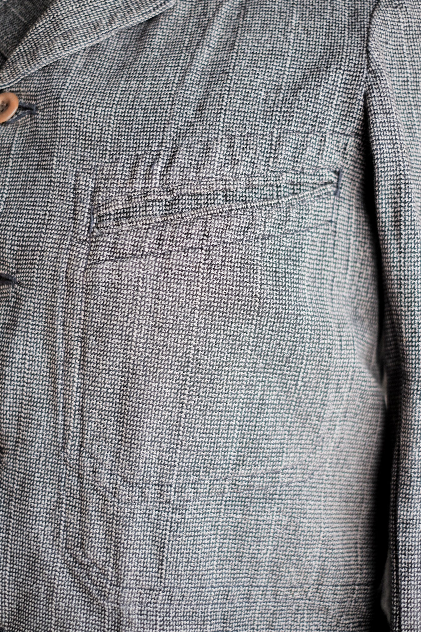 【~30's】French Vintage Cotton Checked Sack Jacket