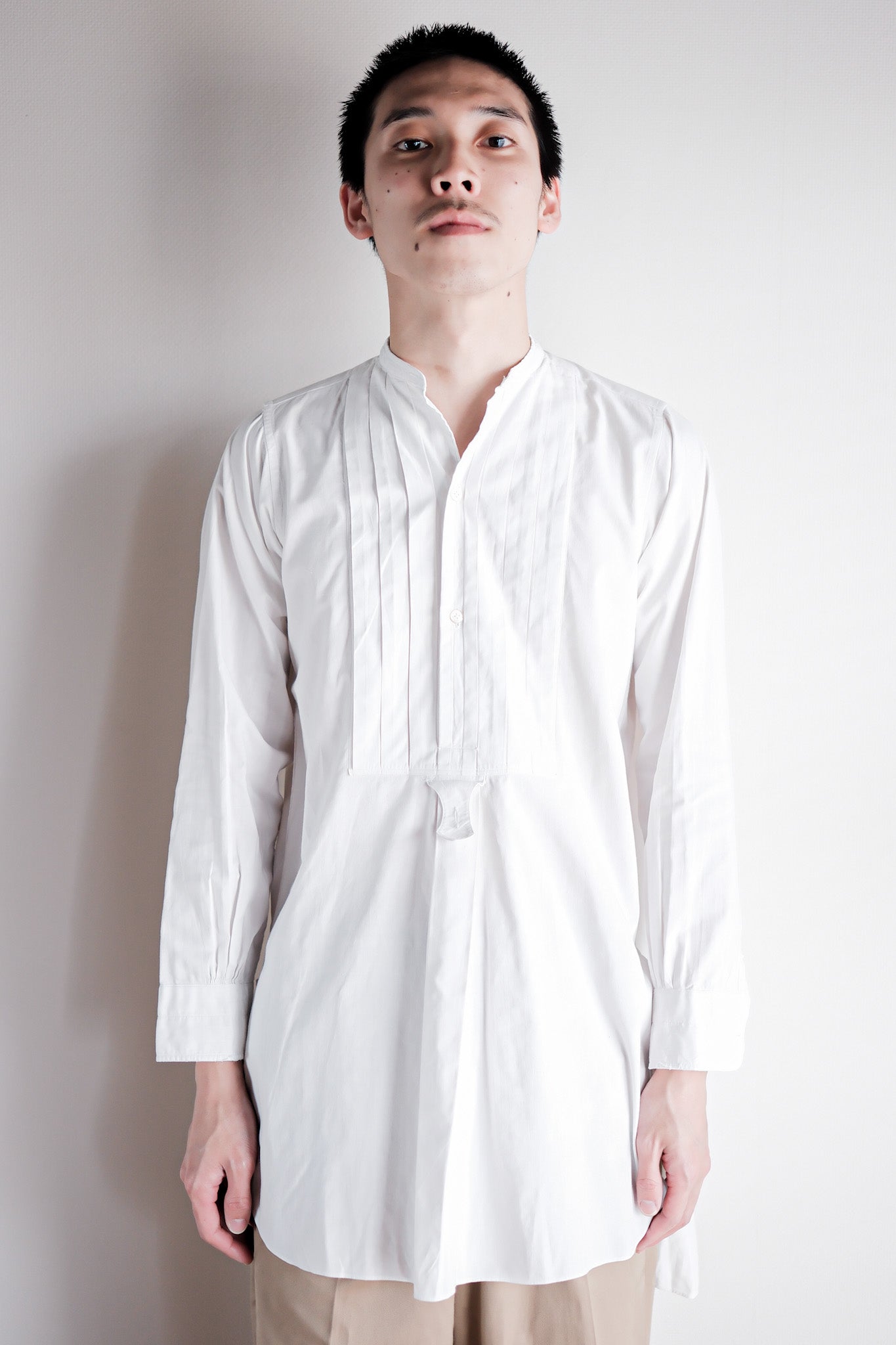 【~30's】French Vintage Cotton Dress Shirt "Belle Jardiniere"