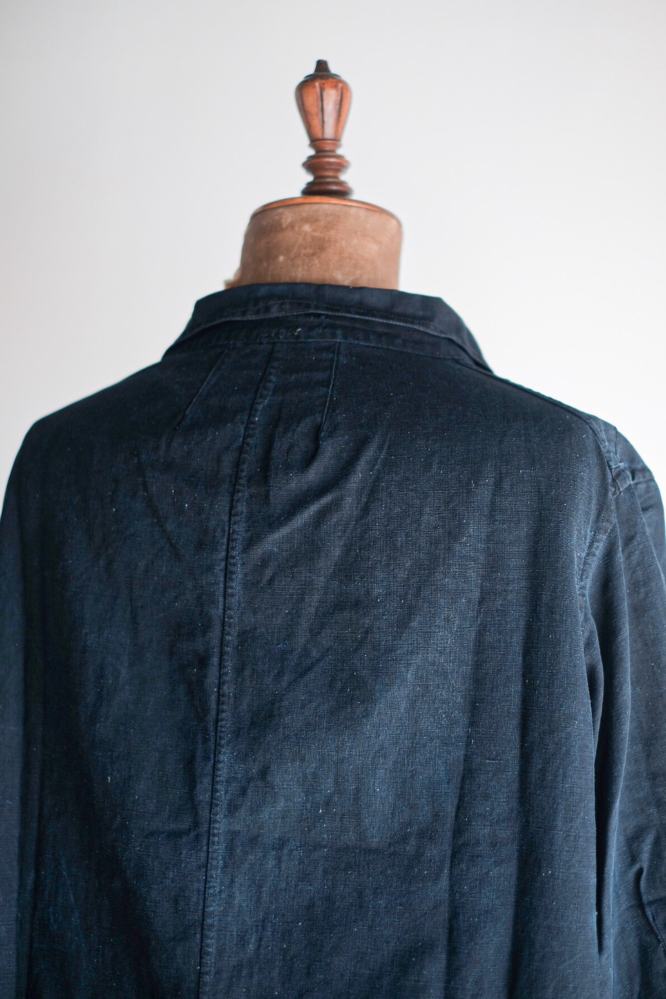 【Early 20th C】French Antique Indigo Metis Smock Open Type "Biaude"
