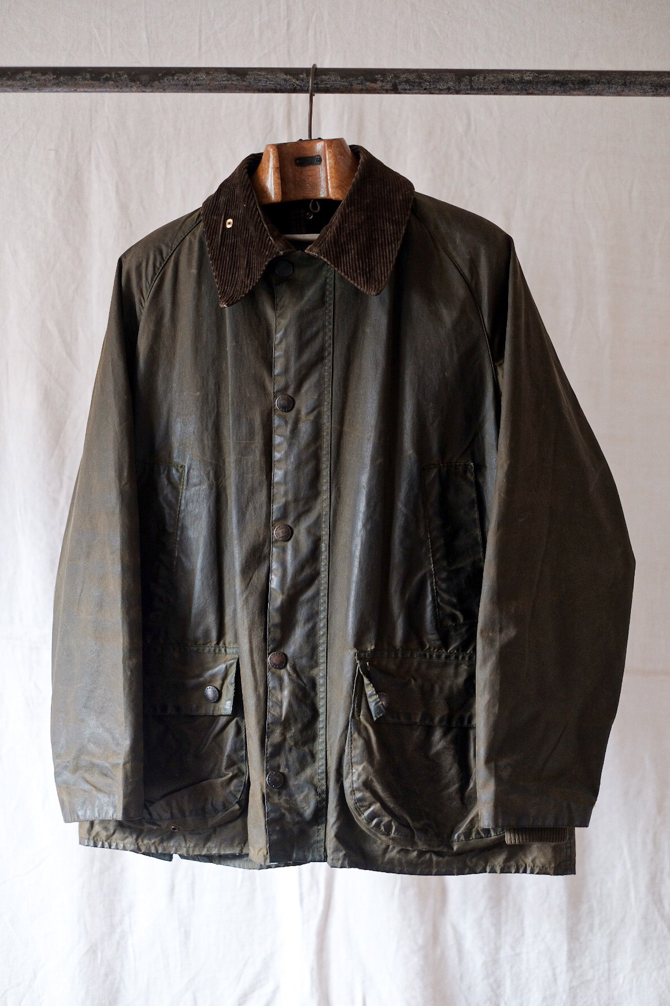 【~90's】Vintage Barbour "BEDALE" 3 Crest Size.40