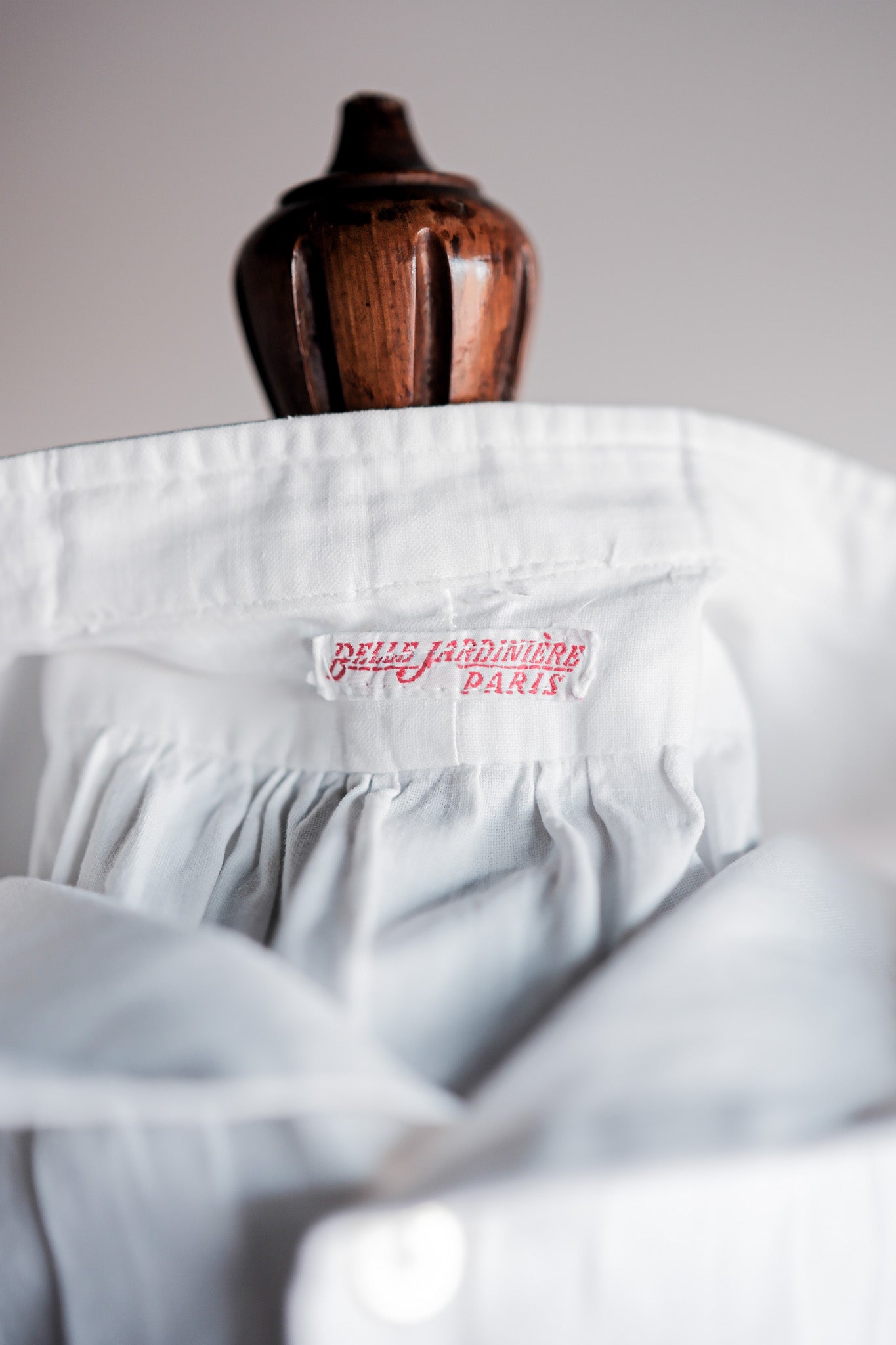 【~30's】French Vintage Cotton Dress Shirt "Belle Jardiniere"