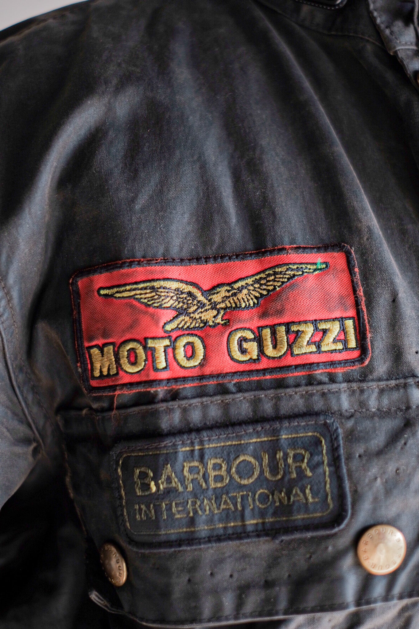 【~80's】Vintage Barbour "INTERNATIONAL SUIT" 2 Crest Size.38