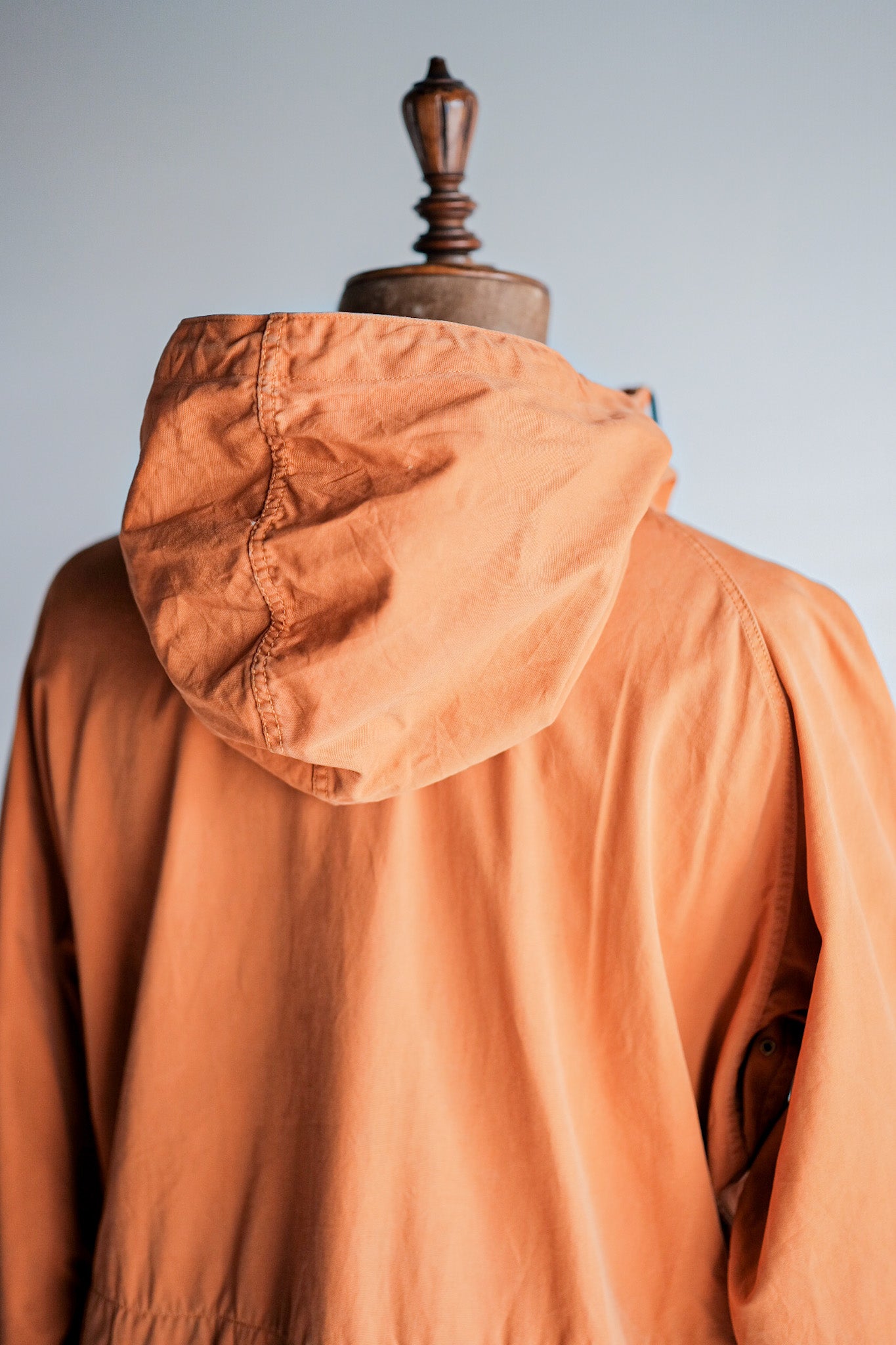 【~70's】Europe Vintage Orange Cotton Smock