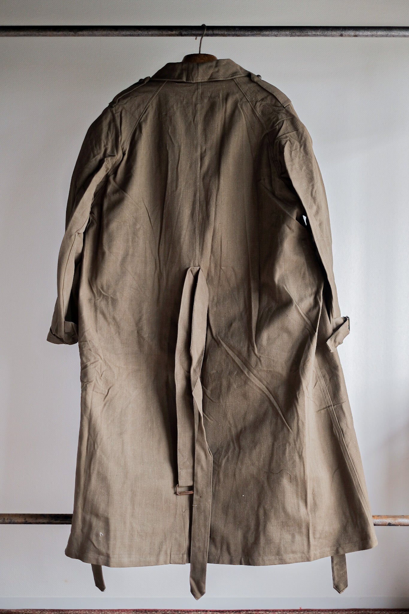 【~50's】French Army M35 Motorcycle Coat "Cotton Linen Type" "Dead Stock"