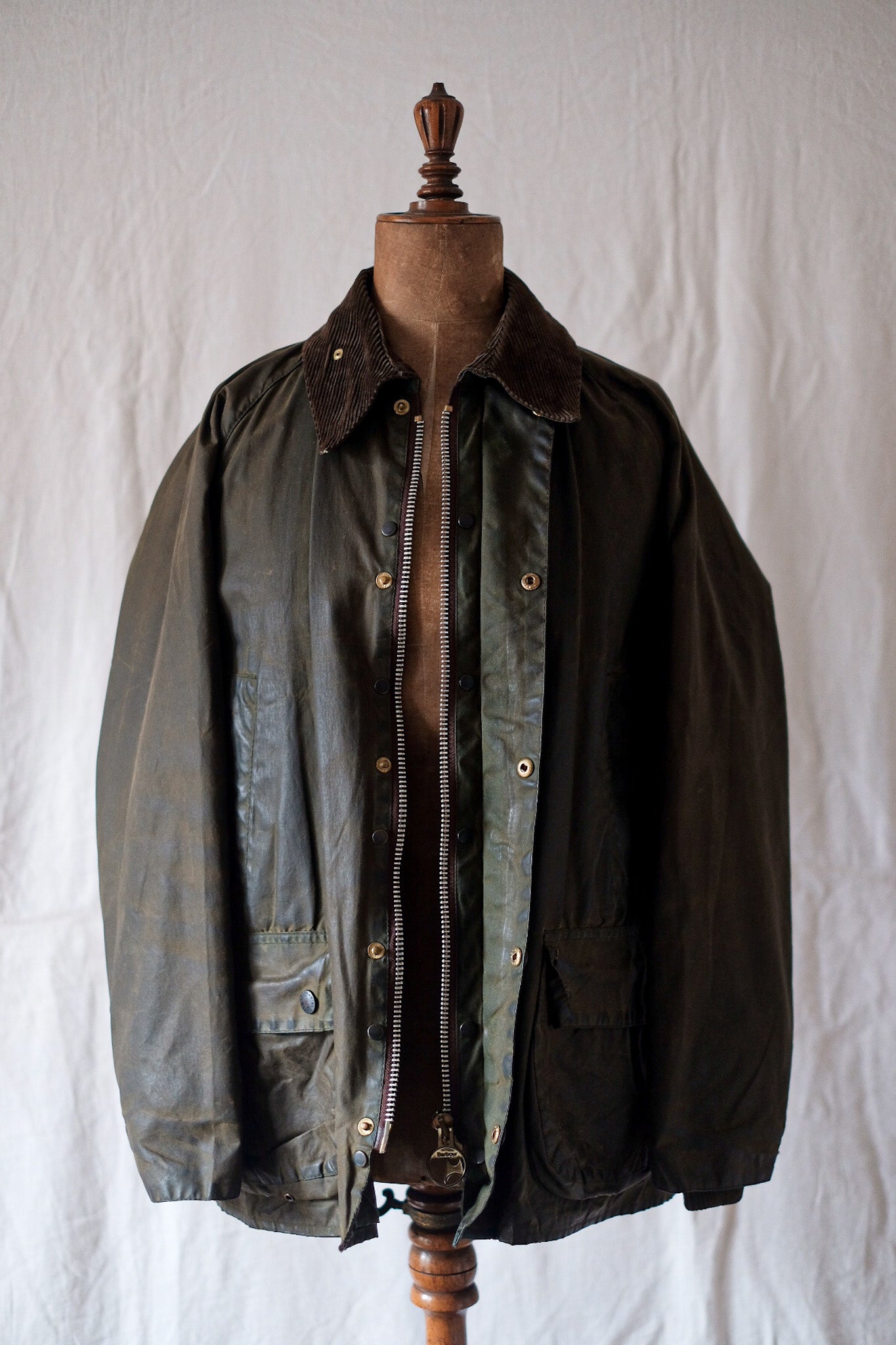 【~90's】Vintage Barbour "BEDALE" 3 Crest Size.40