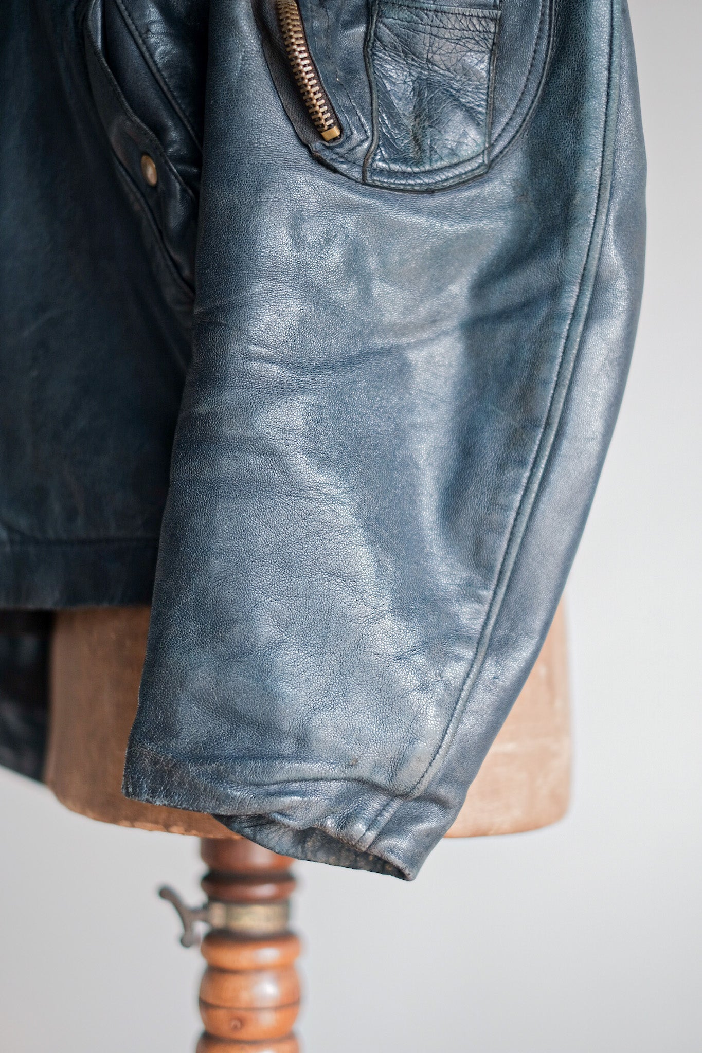 【~80's】French Air Force Pilot Leather Jacket