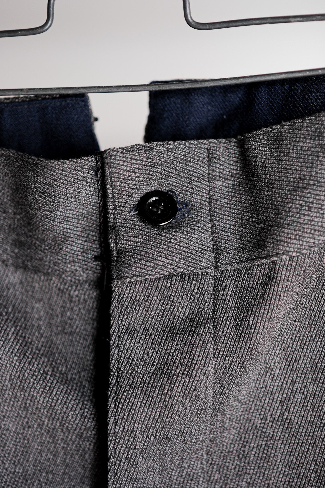 【~30's】French Vintage Salt & Pepper Cotton Twill Work Pants "Dead Stock"