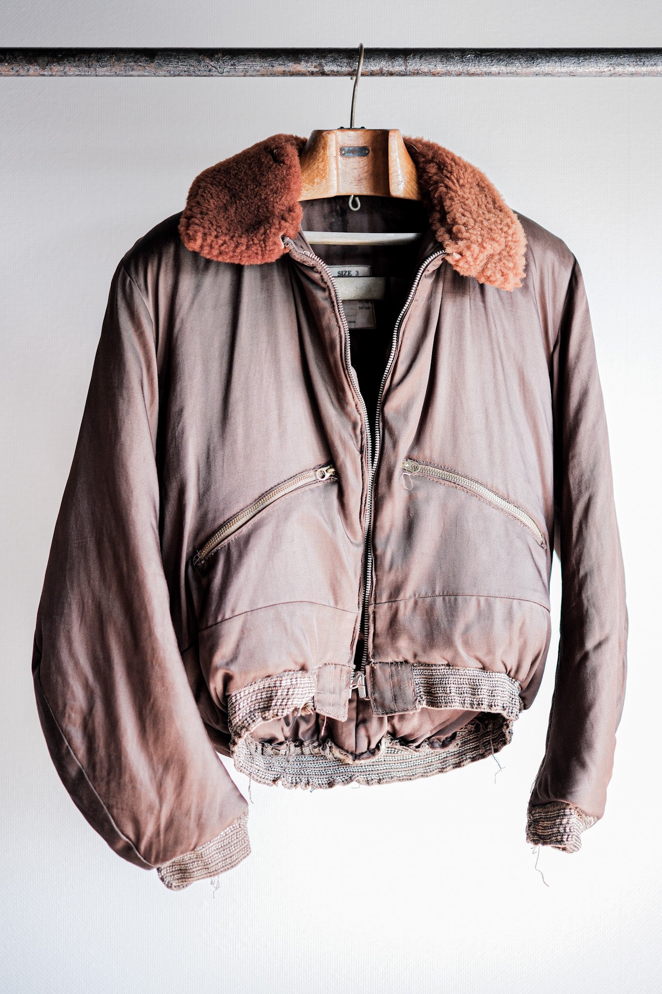 【~40’s】WW2 Royal Air Force Sidcot Suit Liner Jacket Size.3