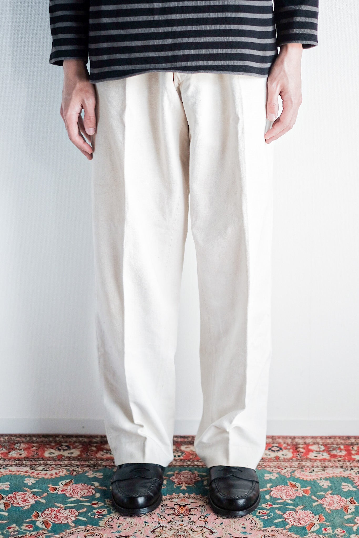 【~30's】French Vintage Linen Work Pants