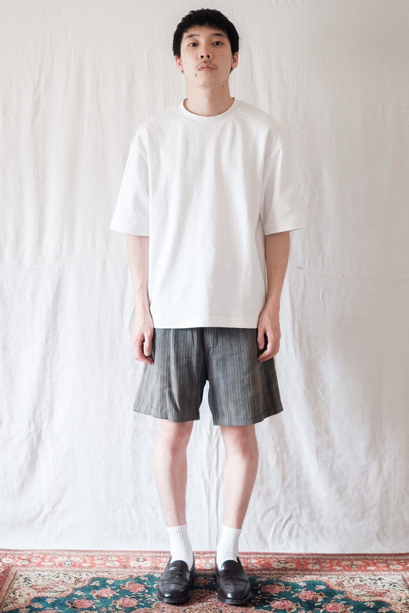 【~40's】French Vintage Cotton Striped Work Shorts