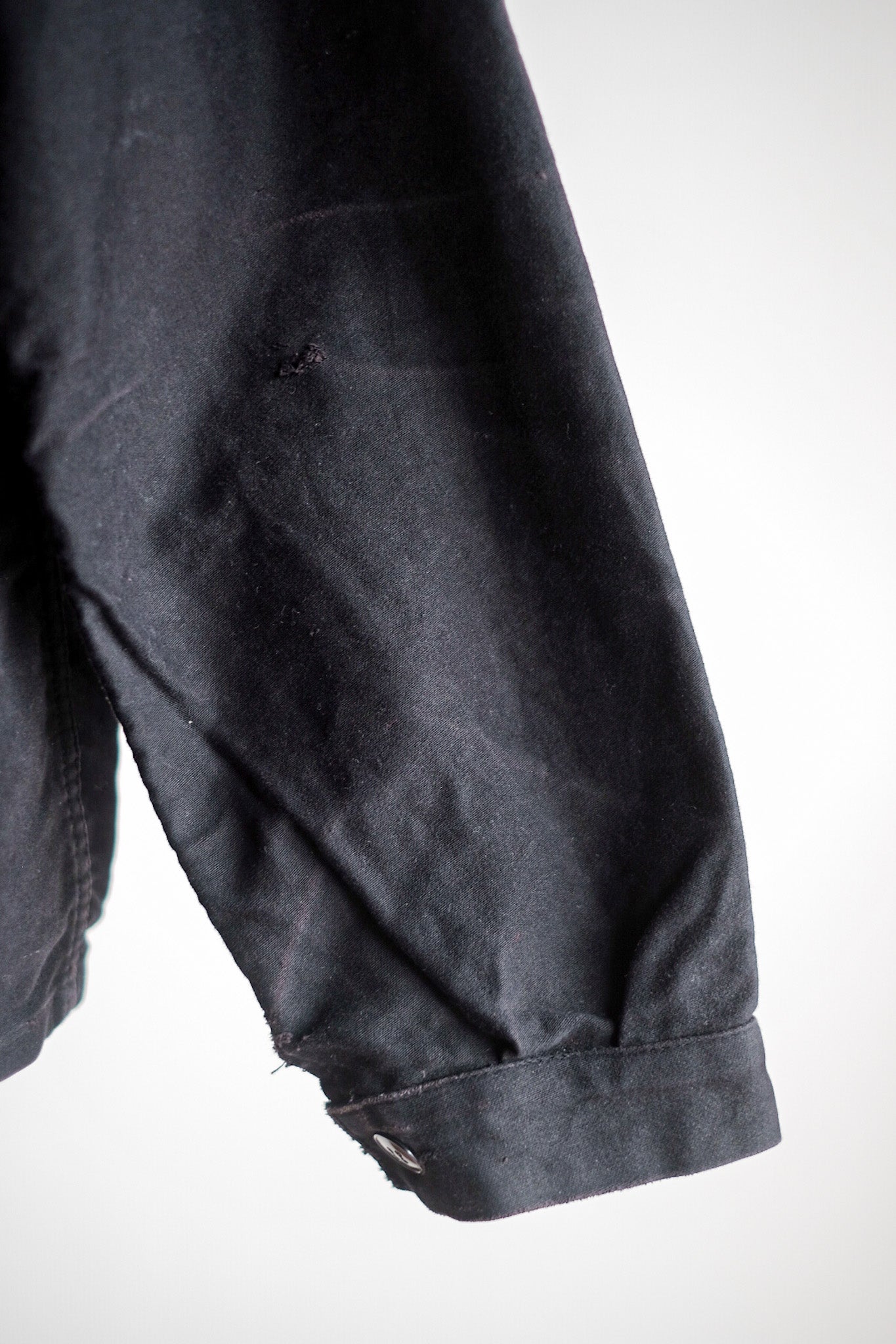 【~60's】French Vintage Black Moleskin Work Jacket