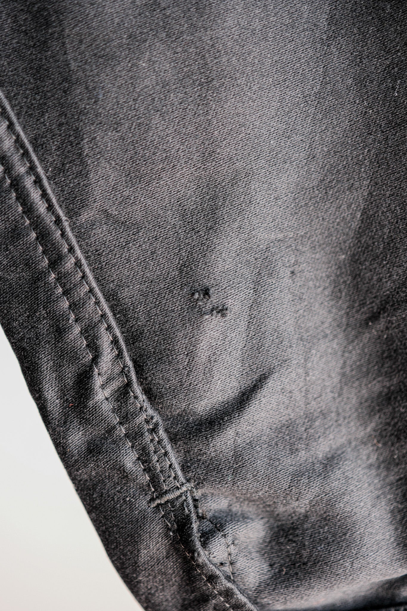 【~60's】French Vintage Black Moleskin Work Jacket Size.46 "Adolphe Lafont"