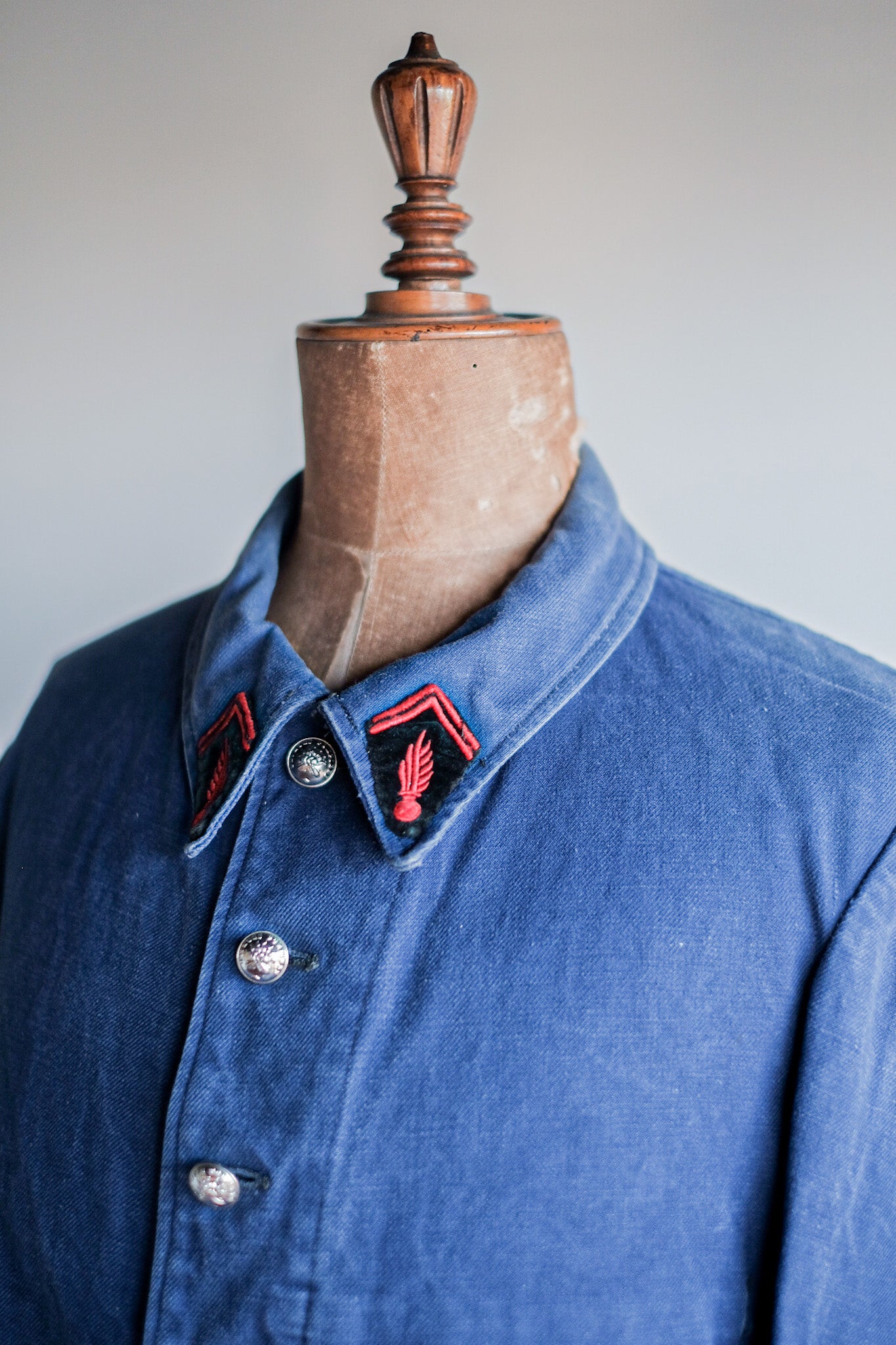 【~30's】French Vintage Indigo Metis Fireman Jacket