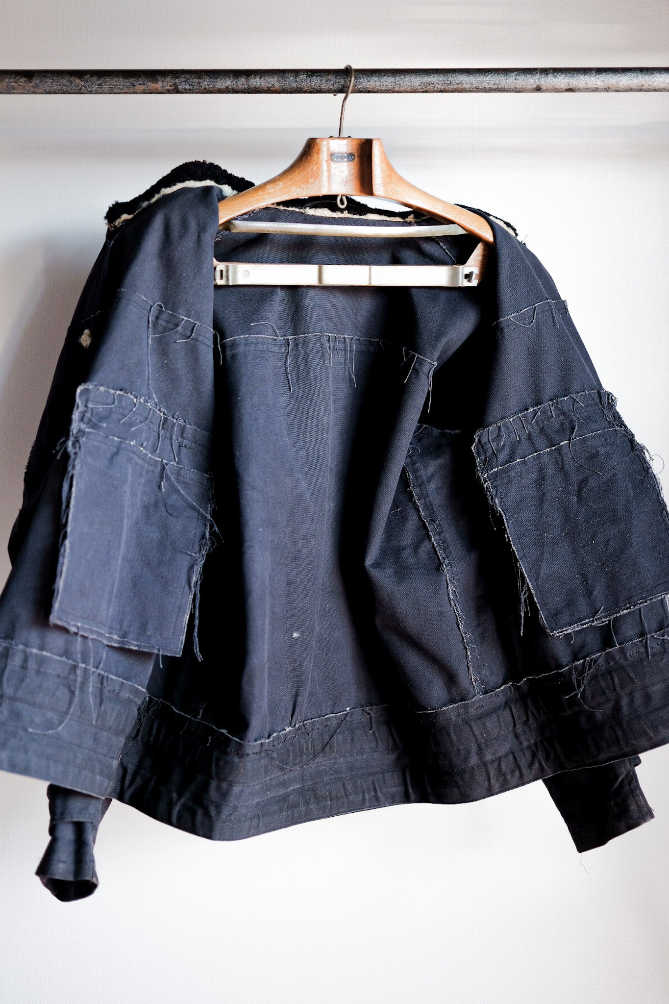 【~50’s】Swedish Army Motorcycle Jacket “Black Color”