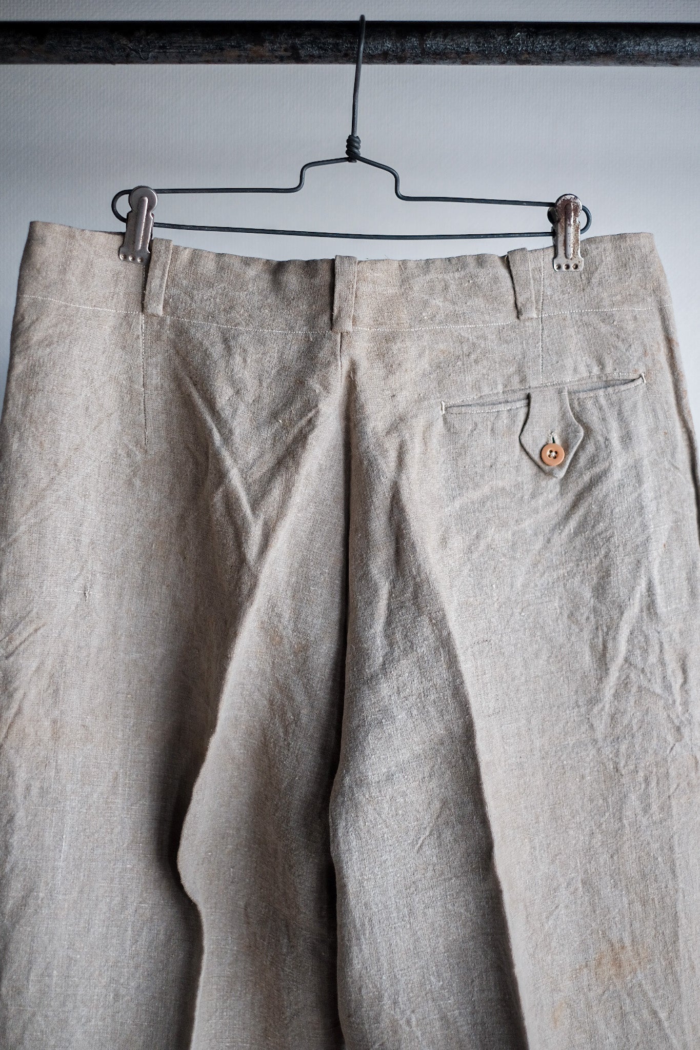【~40's】French Vintage Linen Trousers