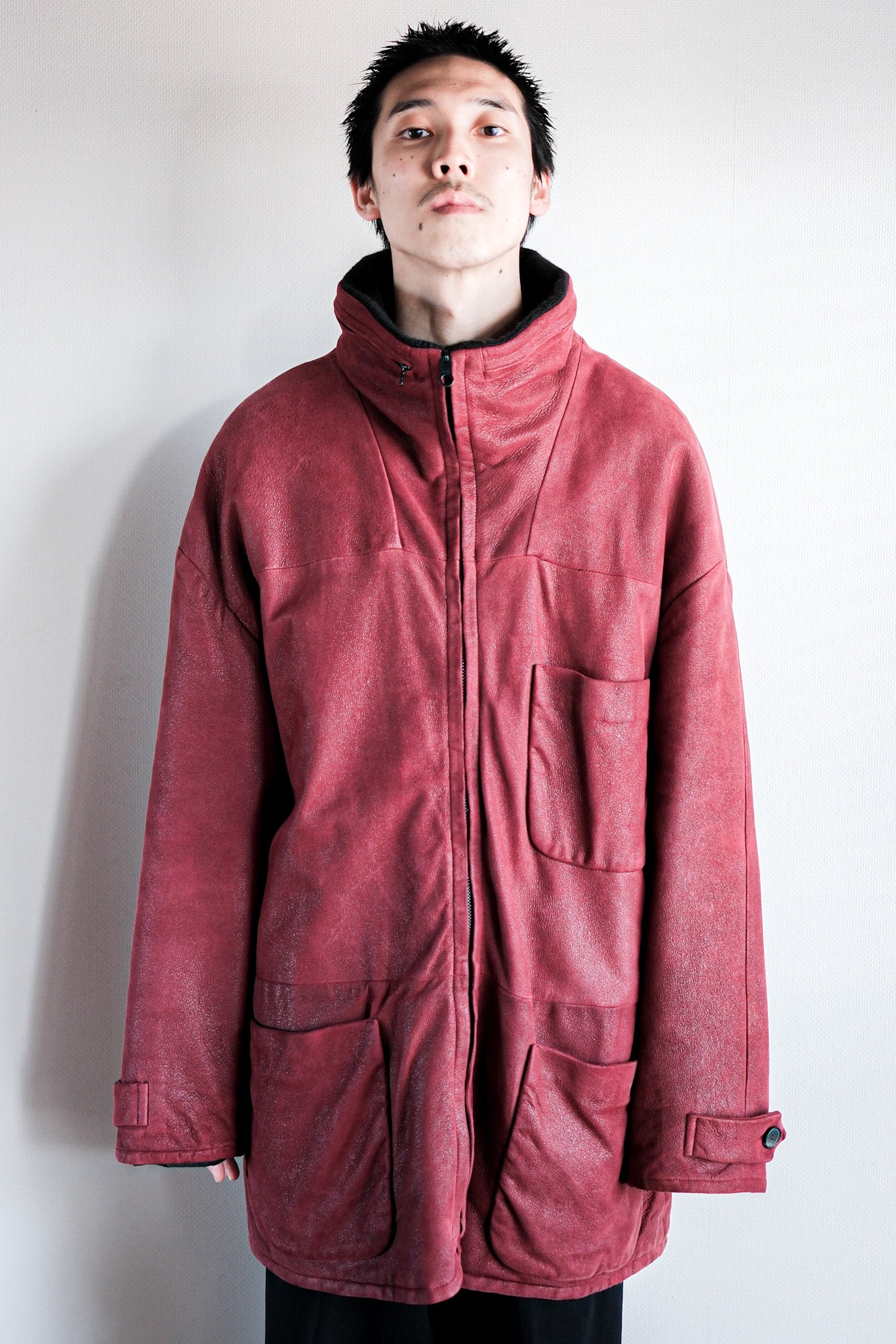 【~90's】Old SERAPHIN Leather Reverseable Jacket Size.50