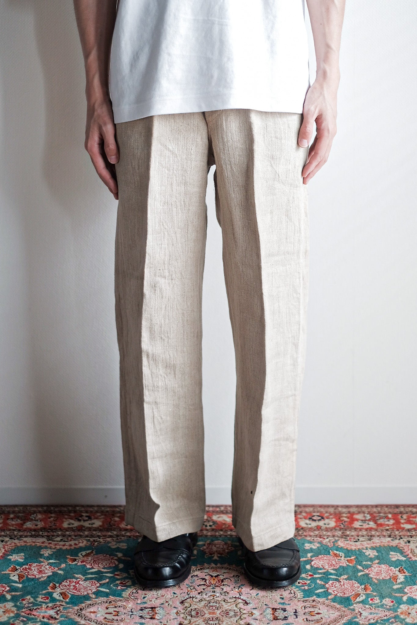 【~40’s】German Vintage HBT Linen Trousers