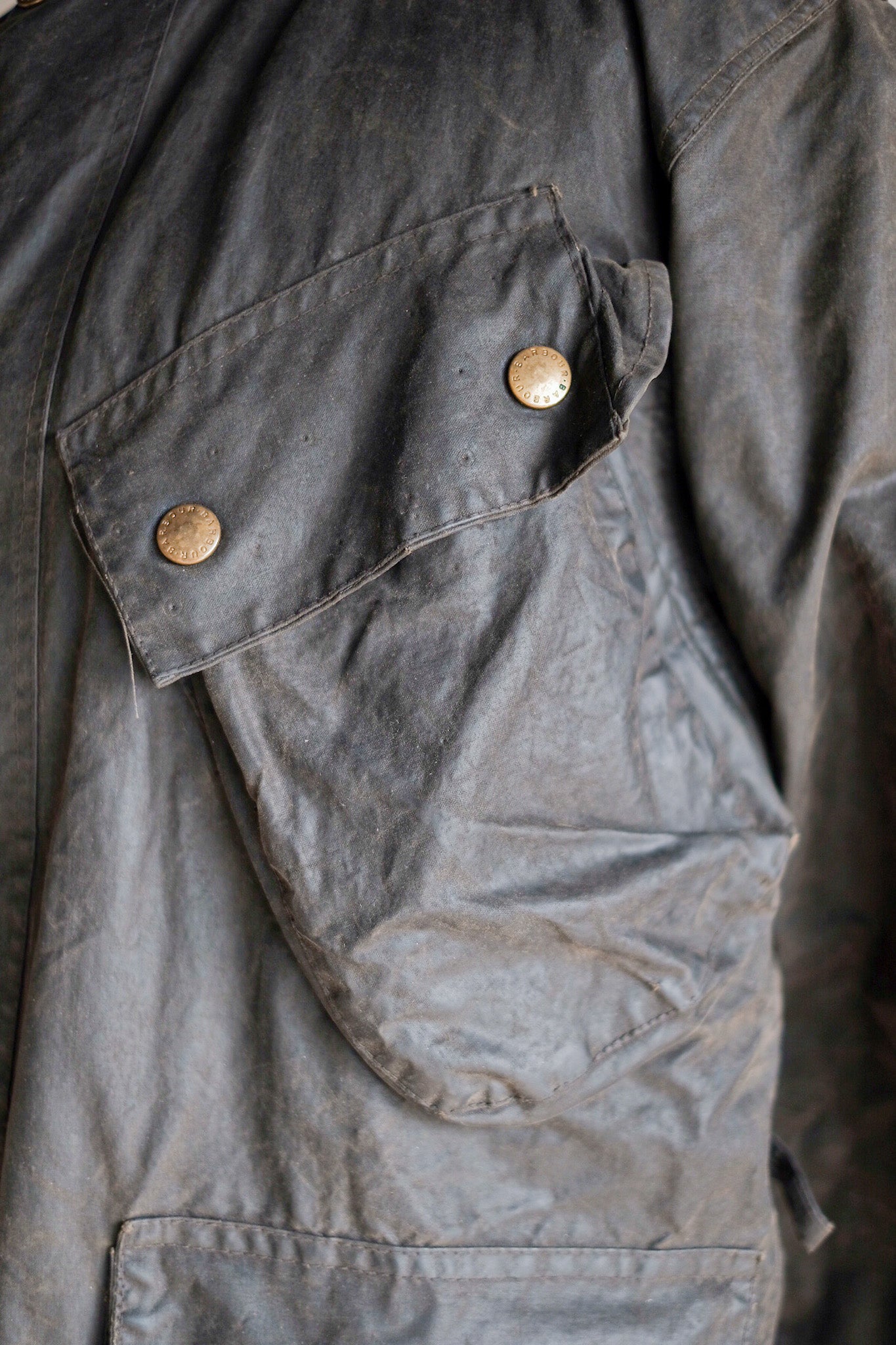 【~80's】Vintage Barbour "INTERNATIONAL SUIT" 2 Crest Size.38