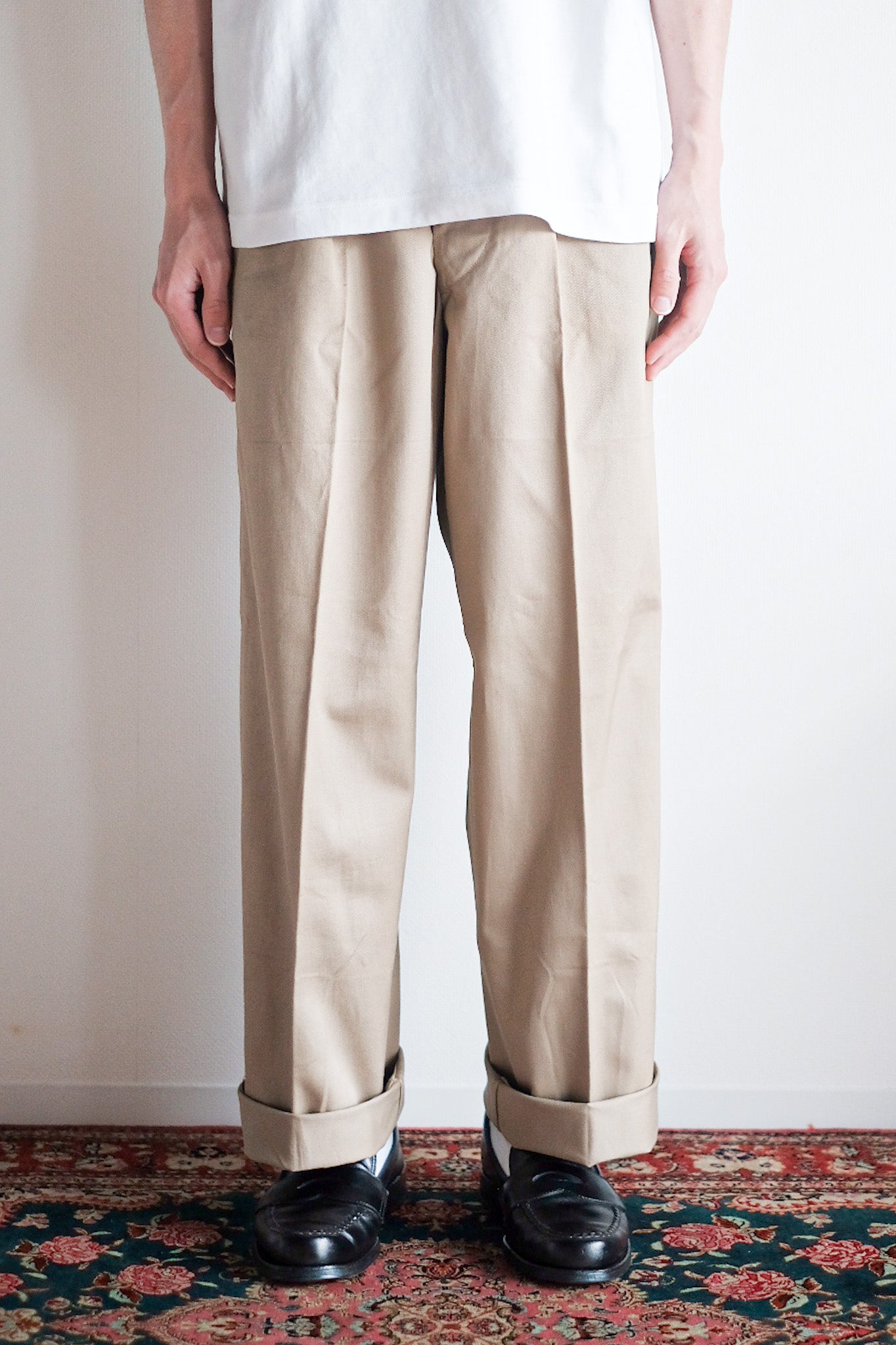 【~60's】French Army M52 Chino Trousers Size.23 "Dead Stock"