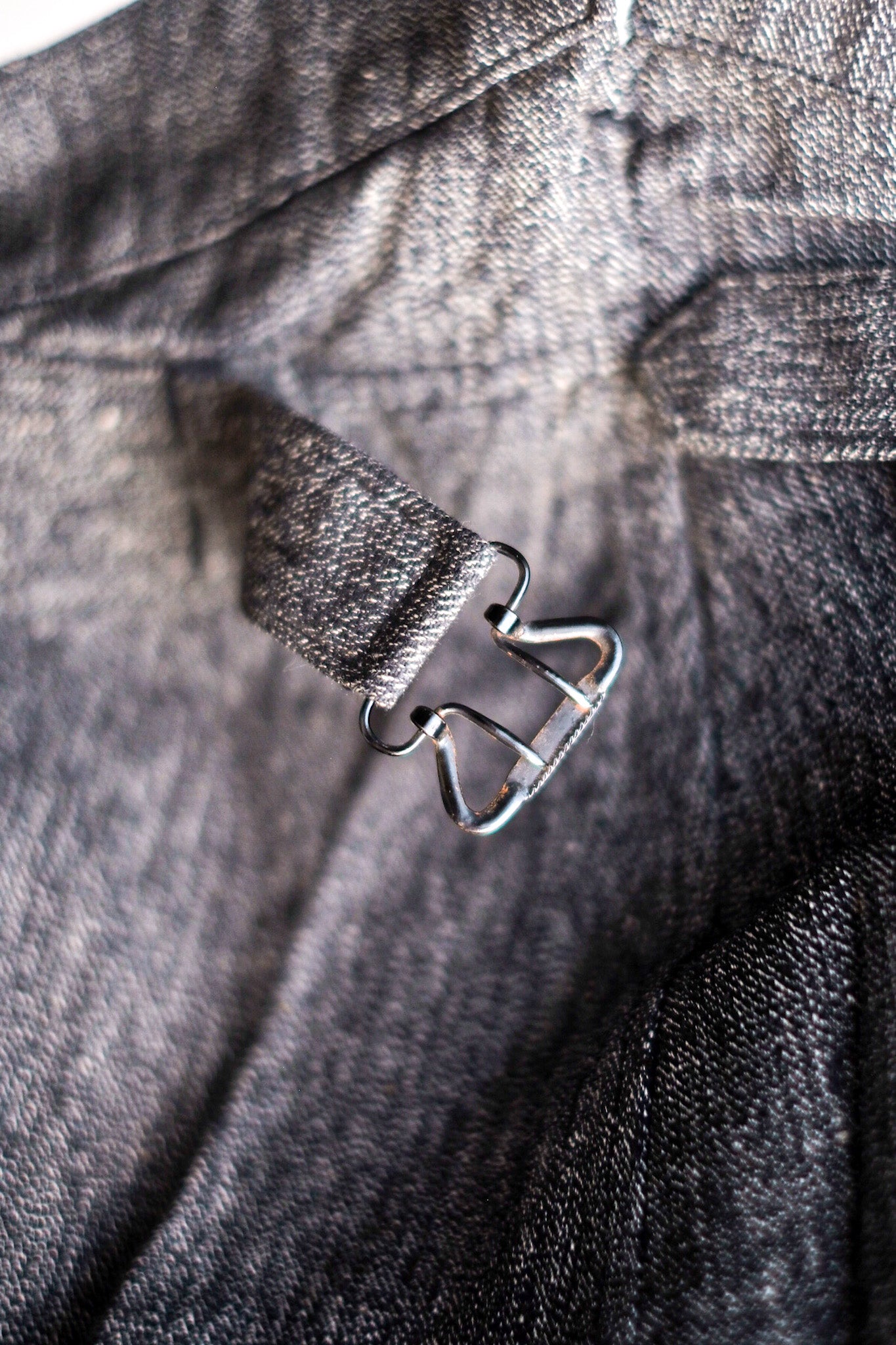 【~30's】French Vintage Black Chambray Work Pants "Dead Stock"