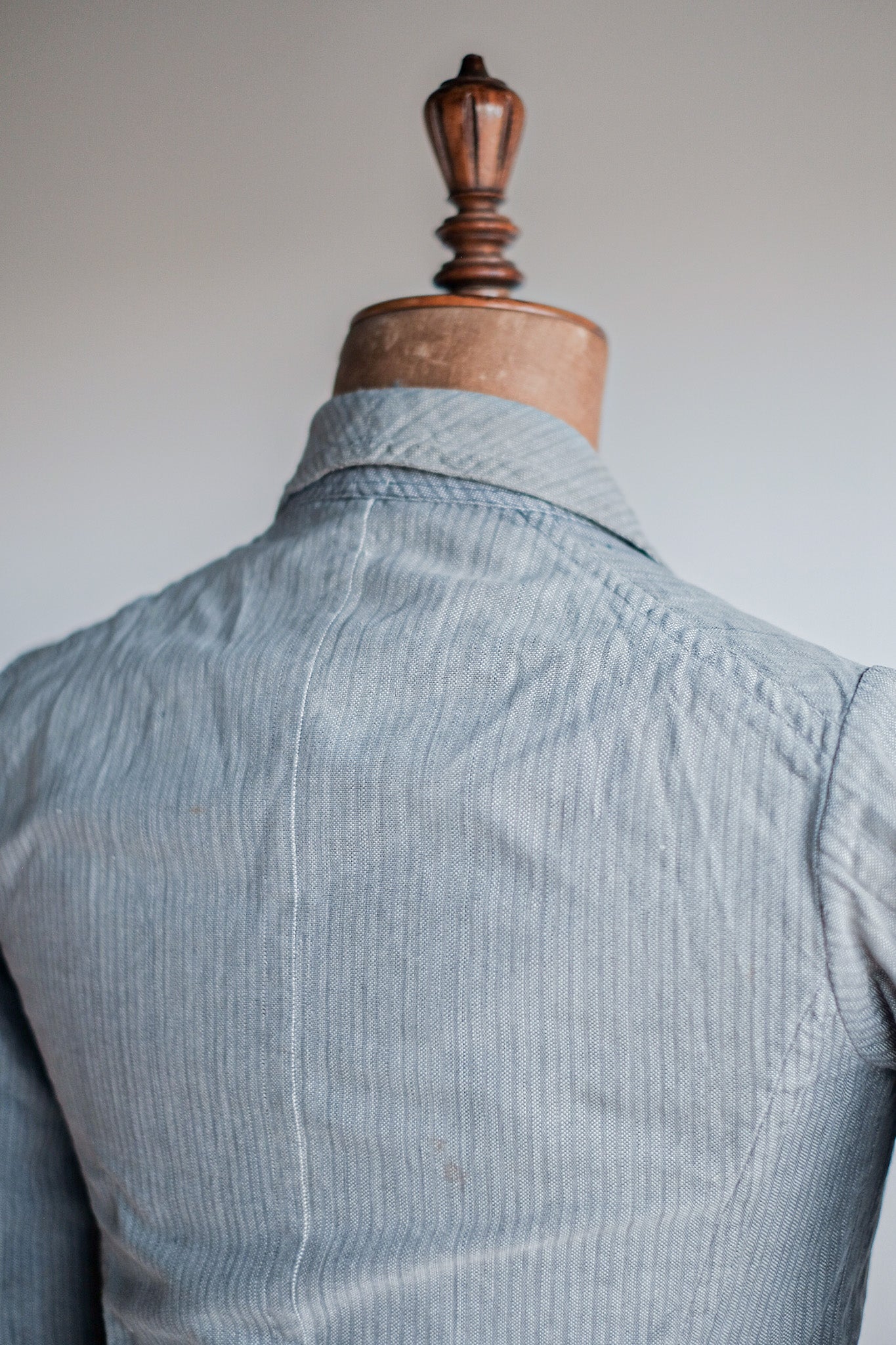 【~10's】French Antique Chambray Striped Sack Jacket