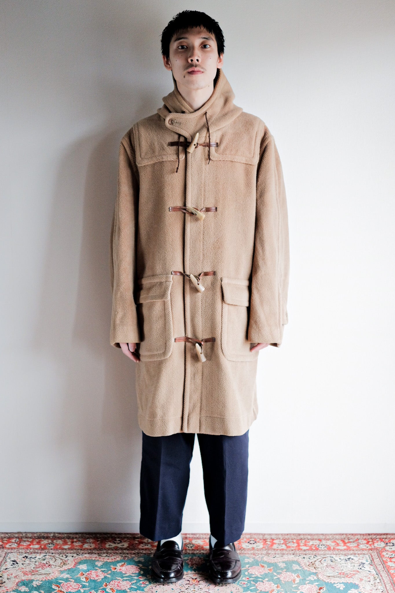 【~80's】Old England Wool Duffle Coat Made by INVERTERE "Moorbrook"