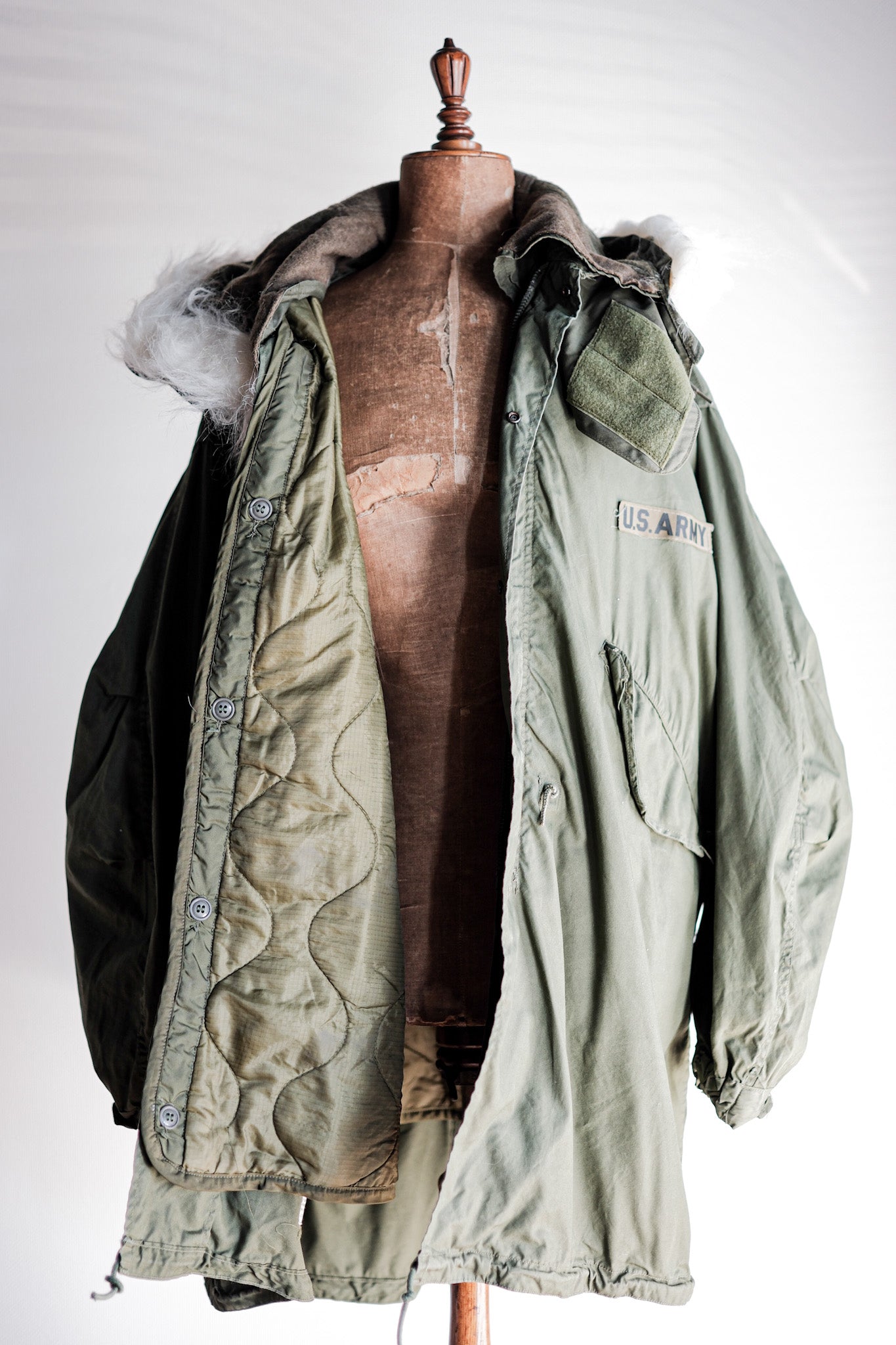 【~80's】U.S.ARMY M-65 Fishtail Parka Size.MEDIUM "Full Set"