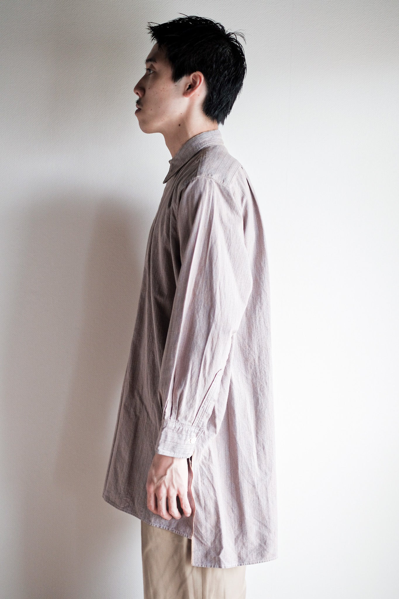 【~40's】French Vintage Grandpa Shirt "Dead stock"