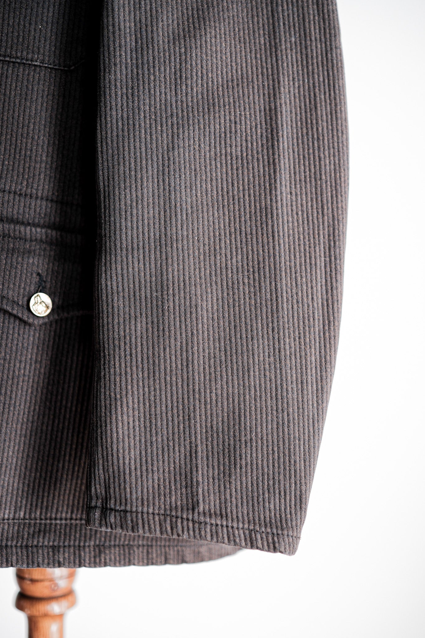 【~50's】French Vintage Brown Cotton Pique Hunting Jacket