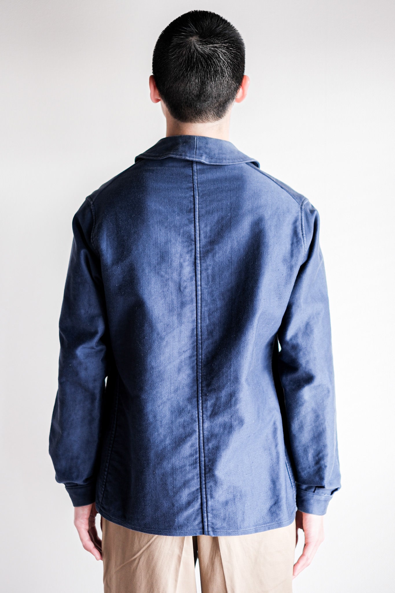 【~40's】French Vintage Blue Moleskin Work Jacket