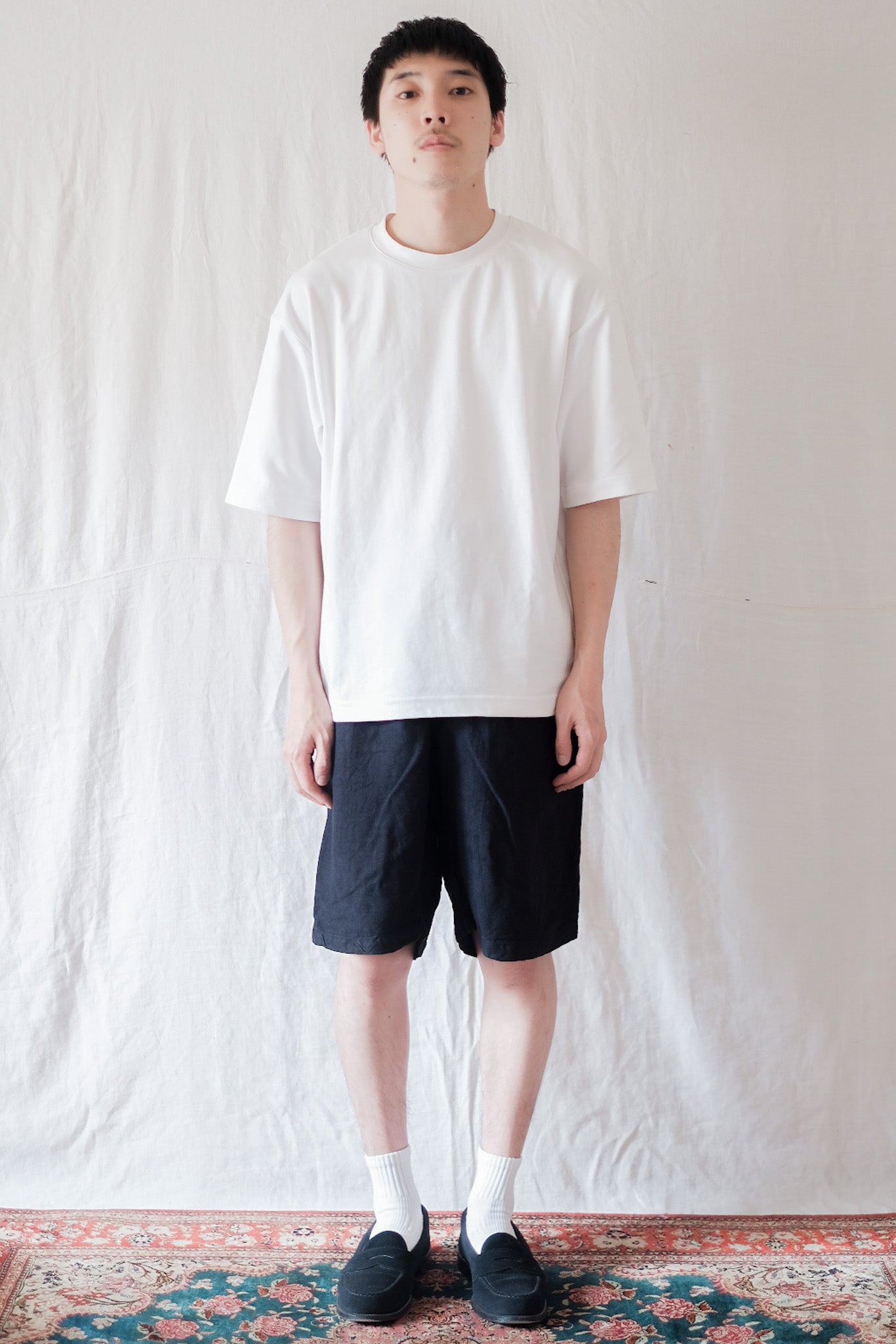 【~40's】French Vintage Indigo Linen Work Shorts