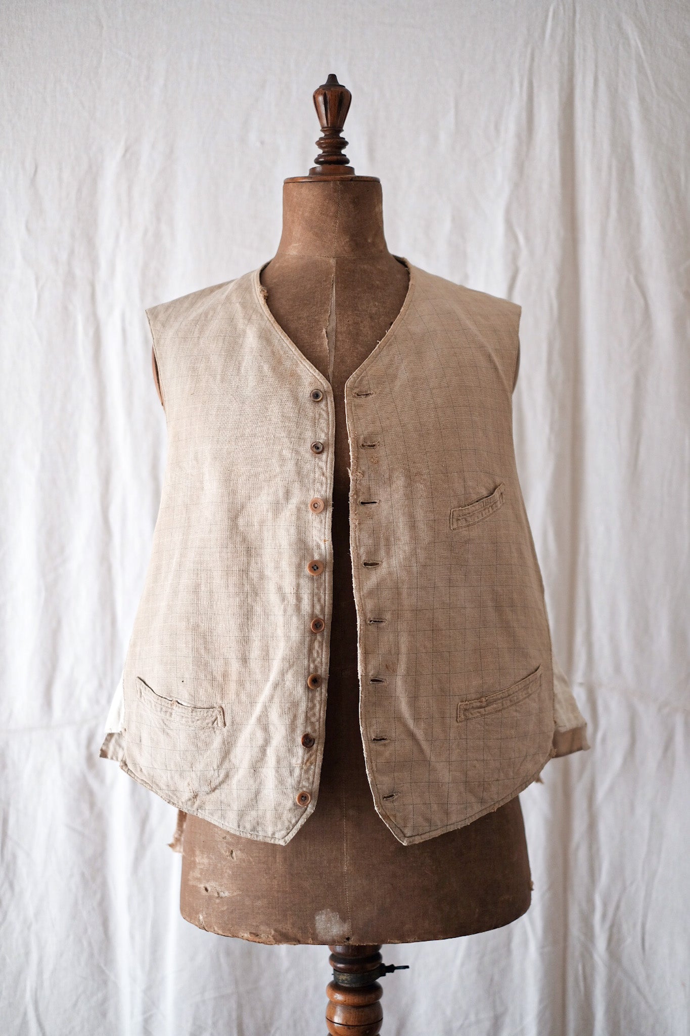 【~30's】French Vintage Cotton Gilet