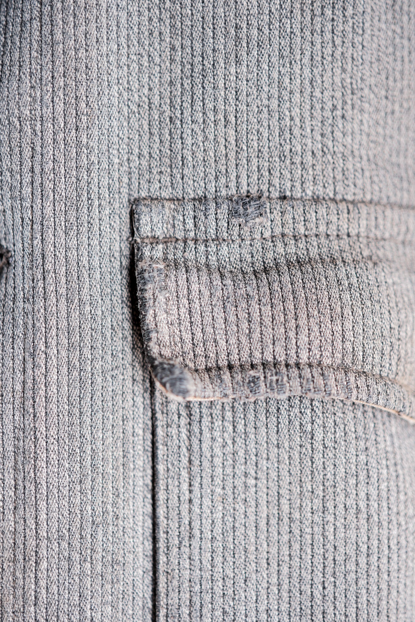 【~50's】French Vintage Gray Cotton Pique Hunting Jacket