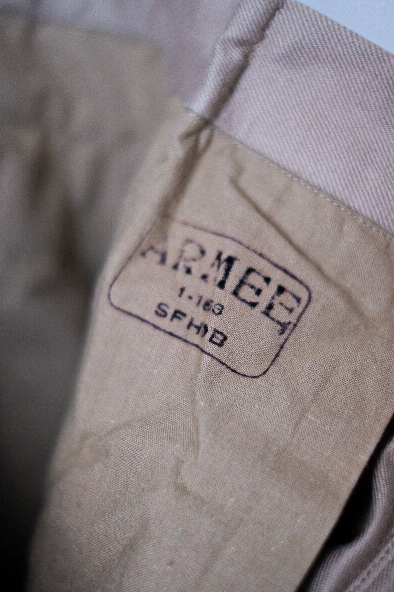【~60's】French Army M52 Chino Trousers Size.34 "Dead Stock"