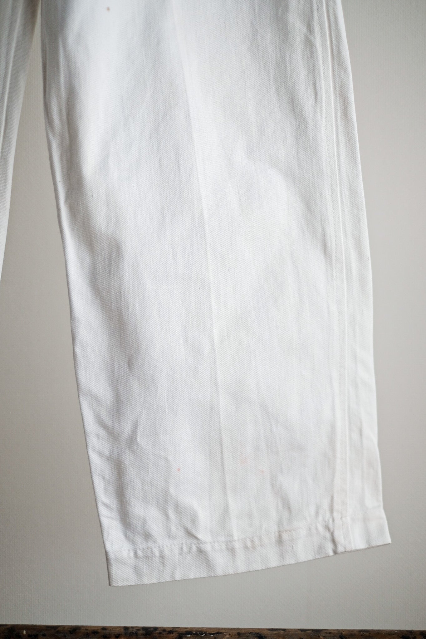 【~50's】French Army White Cotton Trousers Size. 84