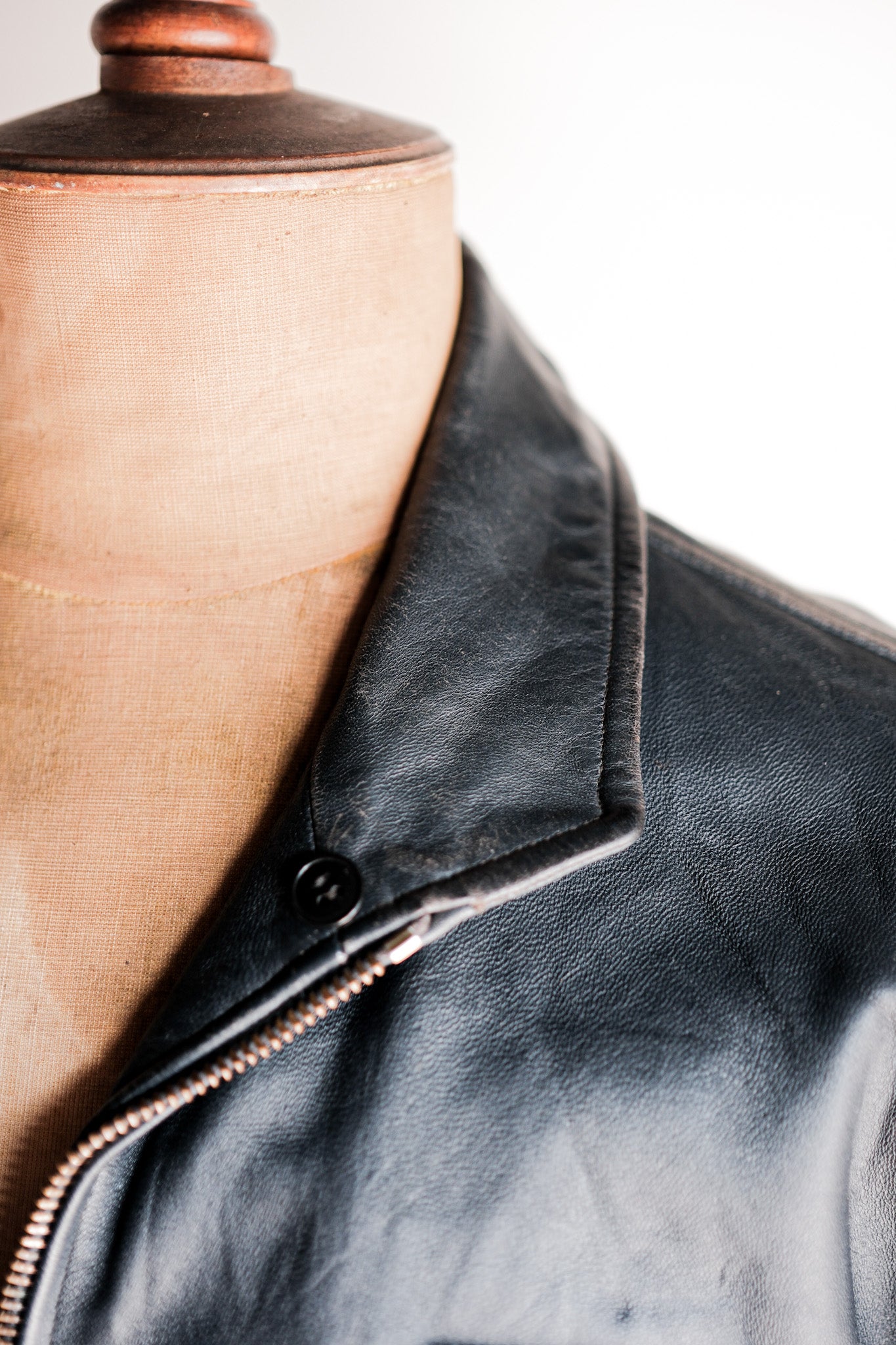 【~70's】French Air Force Pilot Leather Jacket Size.50