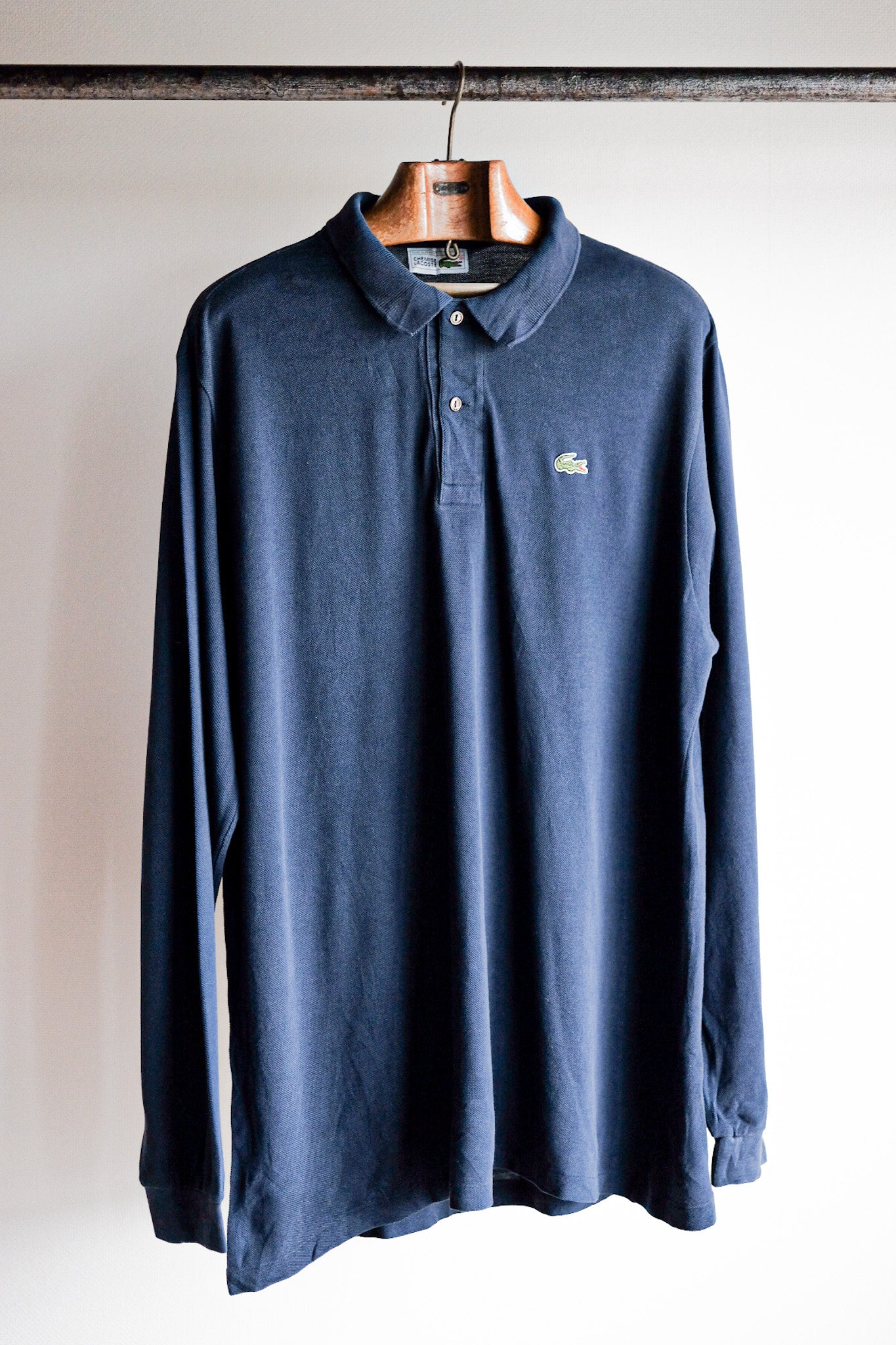 【~80's】CHEMISE LACOSTE L/S Polo Shirt Size.6 "Navy"