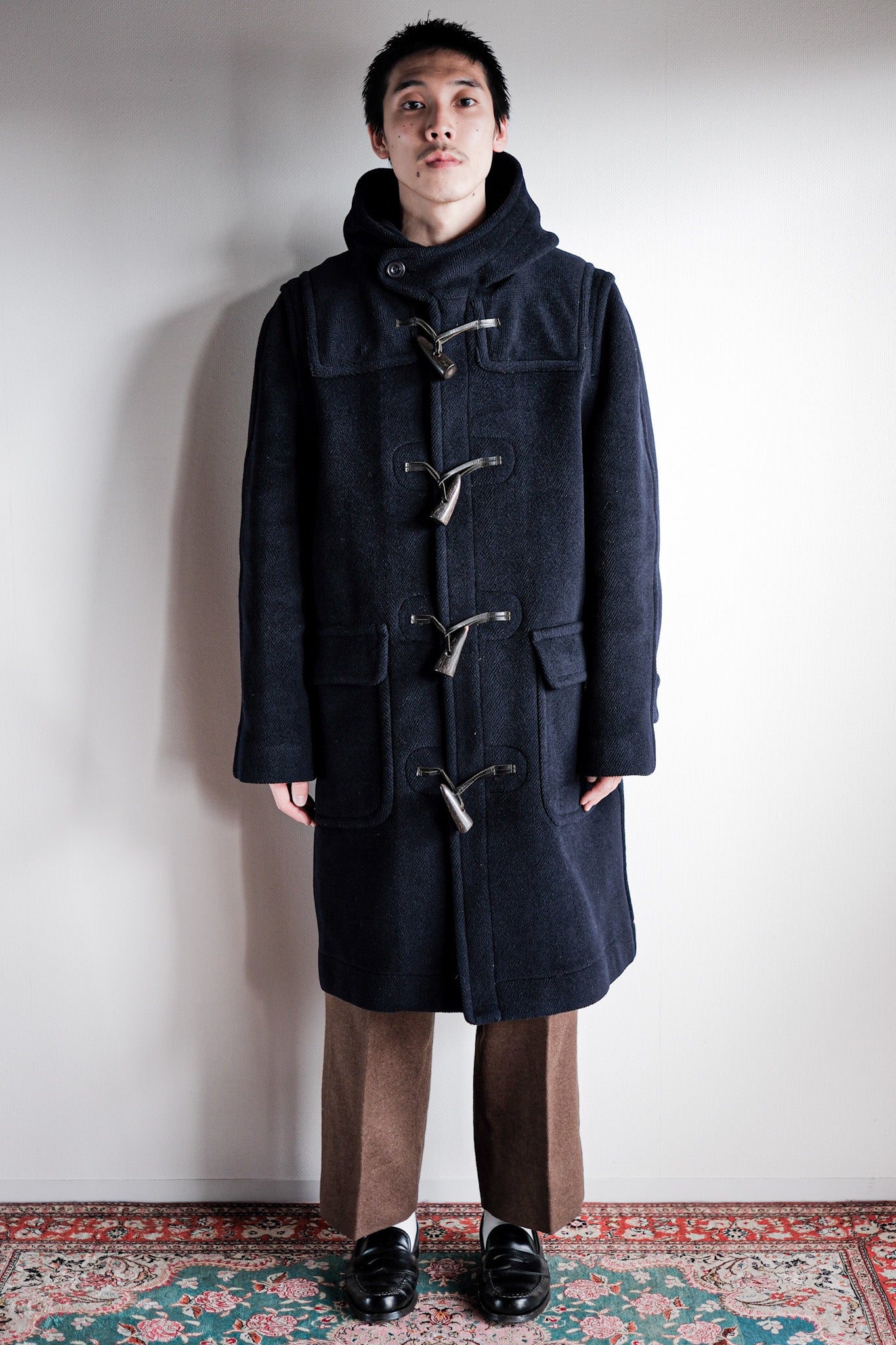 【~90's】Old INVERTERE Wool Duffle Coat "Moorbrook"